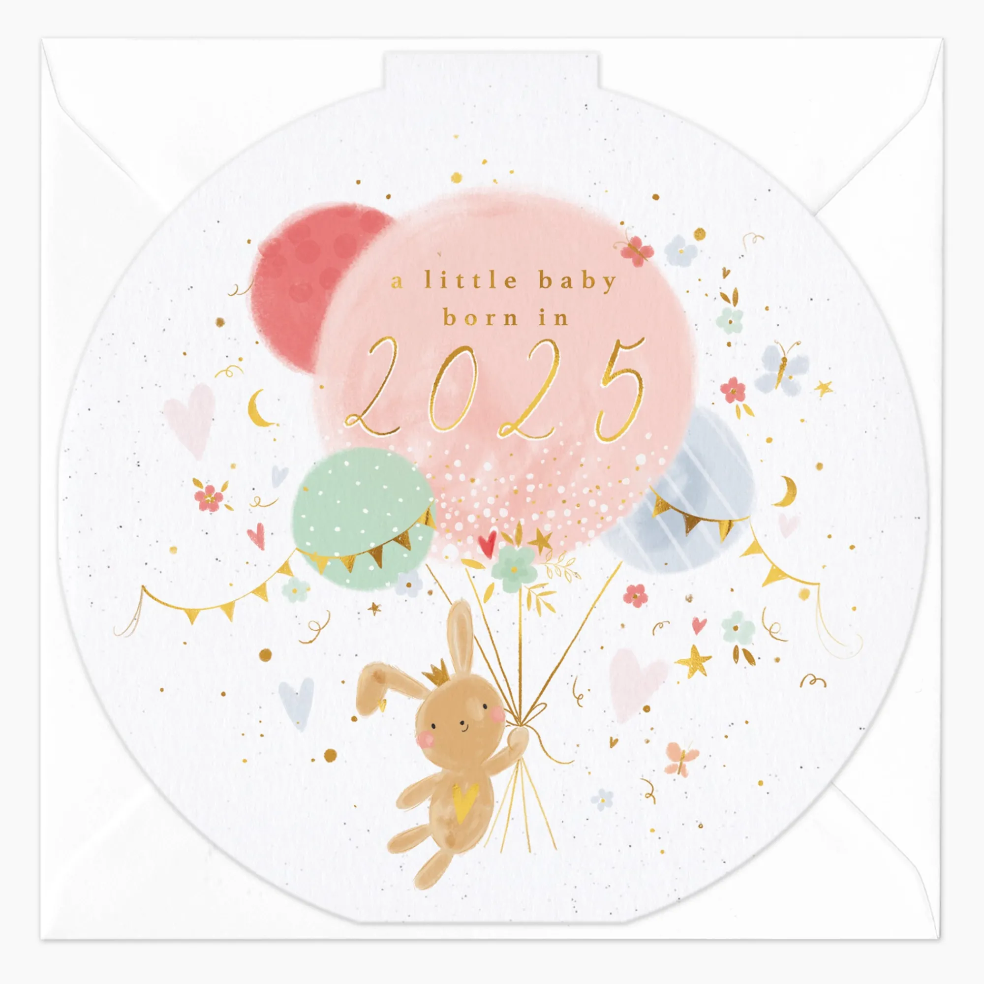New Baby|Christening*Whistlefish 2025 Baby Girl Circular Card