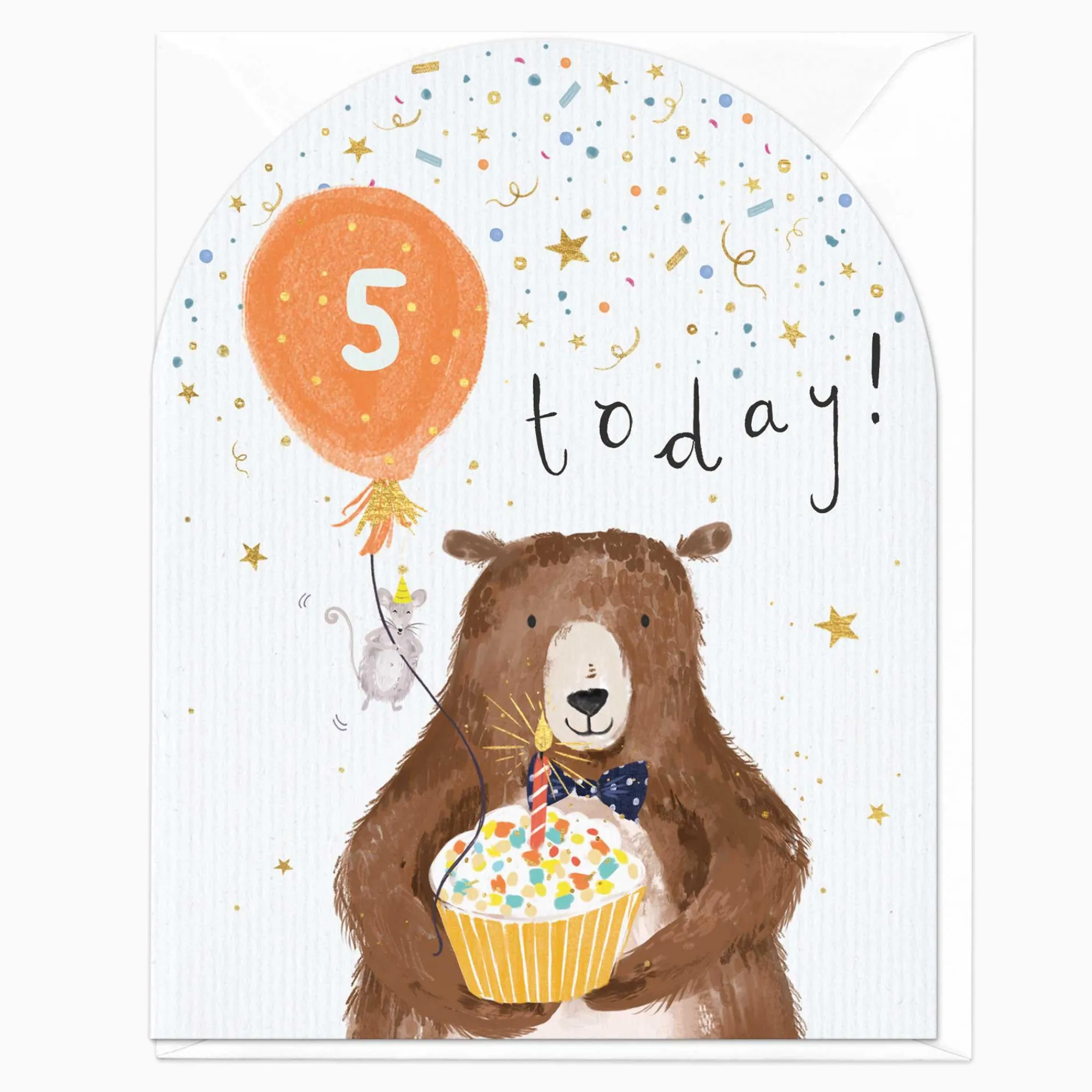Birthday|By Age*Whistlefish 5 Today Bear Birthday Card