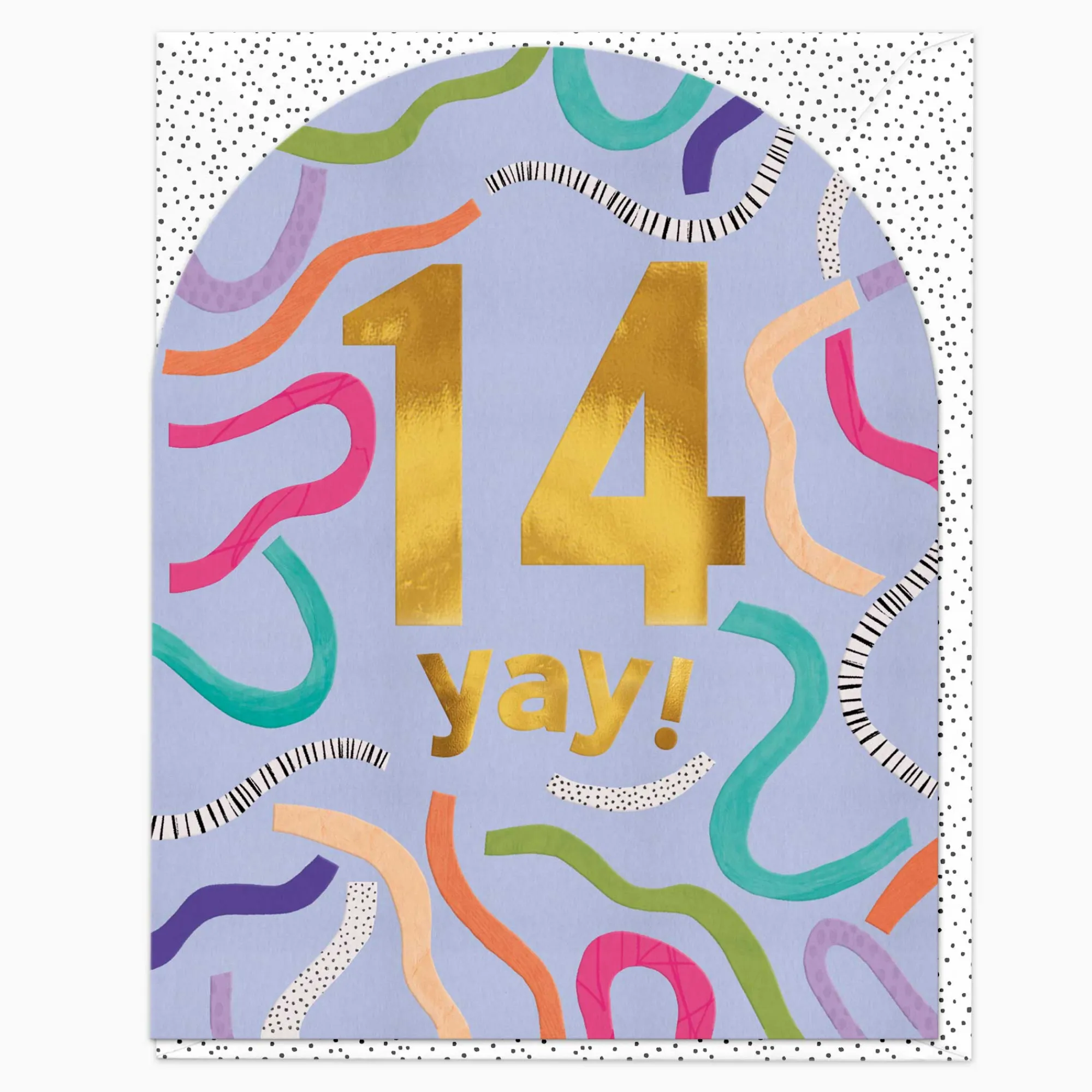 Birthday|By Age*Whistlefish 14 Today Streamer Birthday Card