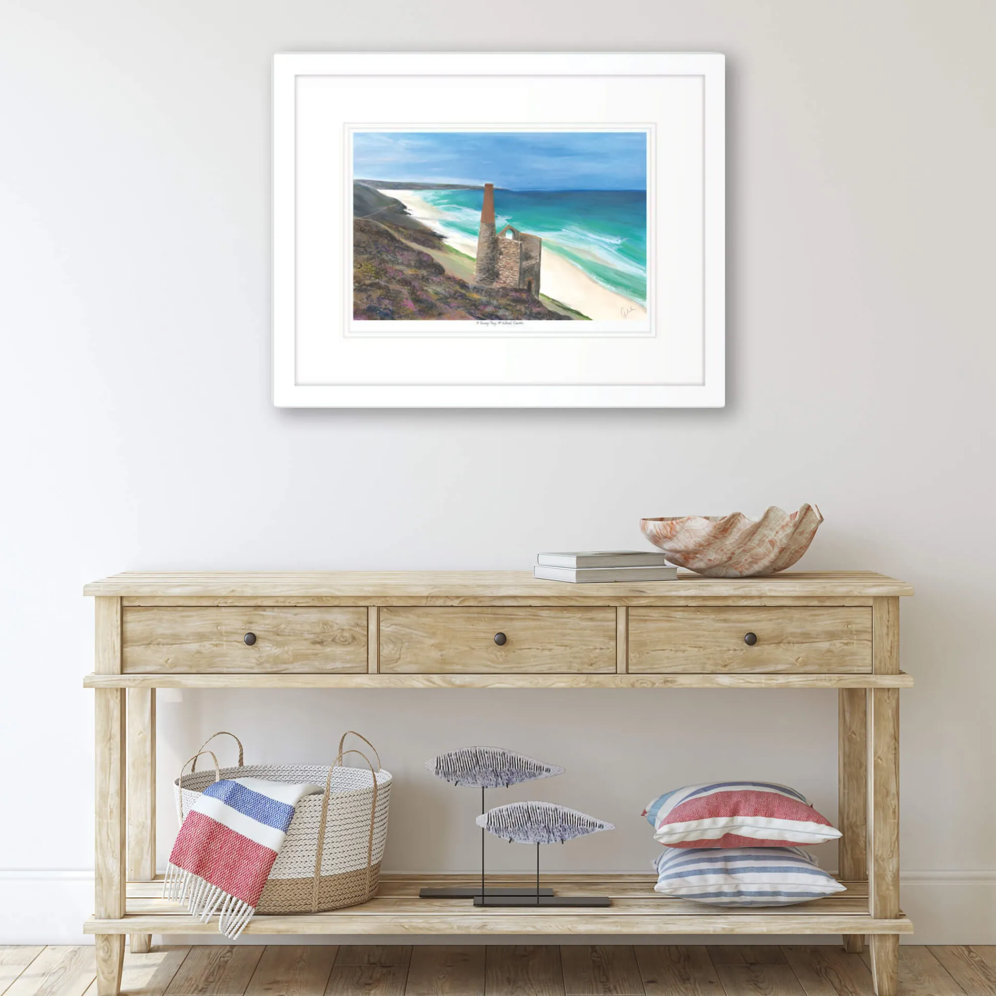 Cornwall|Coastal Scenes*Whistlefish A Sunny Day At Wheal Coates Framed Print