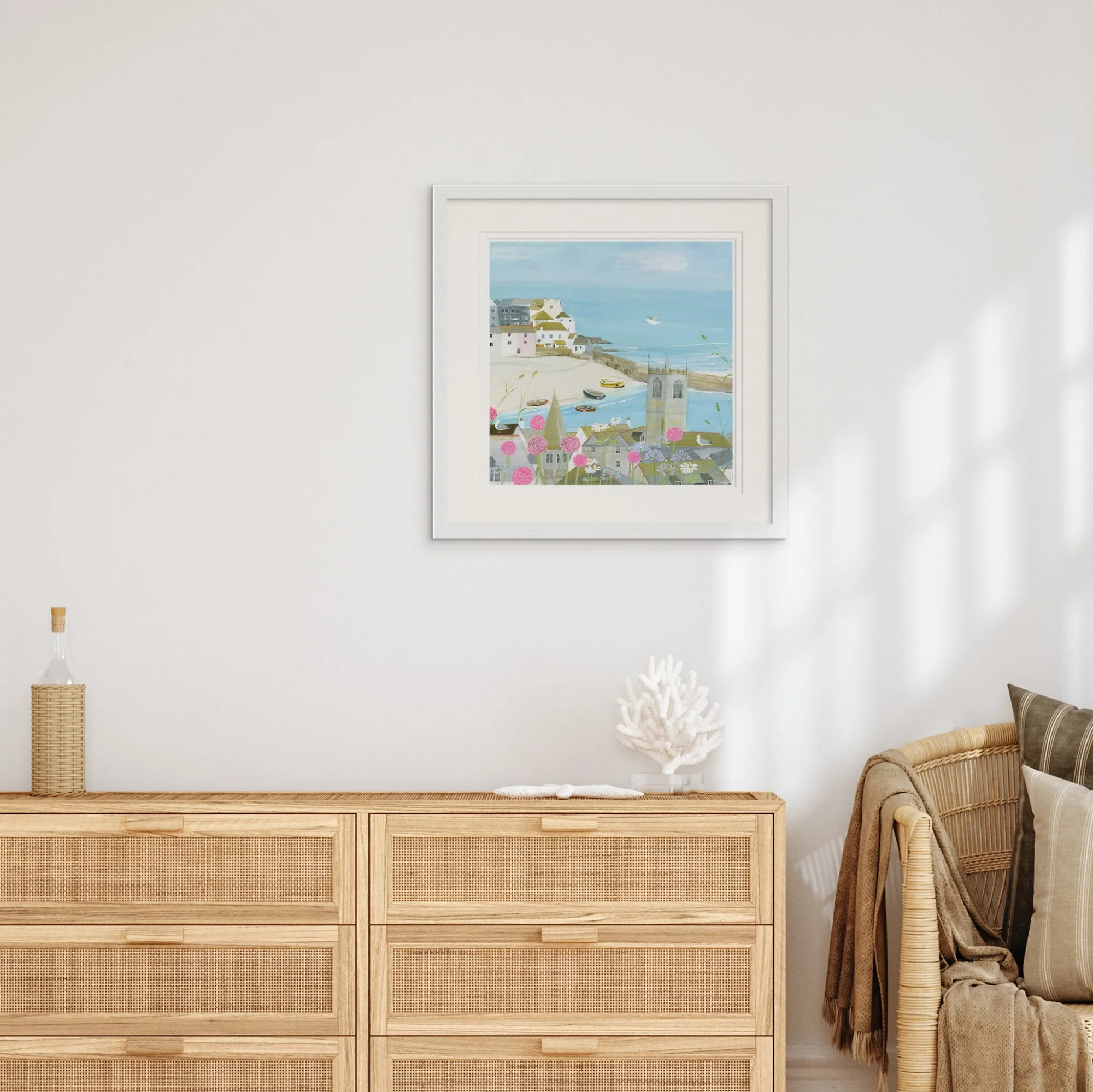 St Ives|Coastal Scenes*Whistlefish Above The Harbour Framed Print