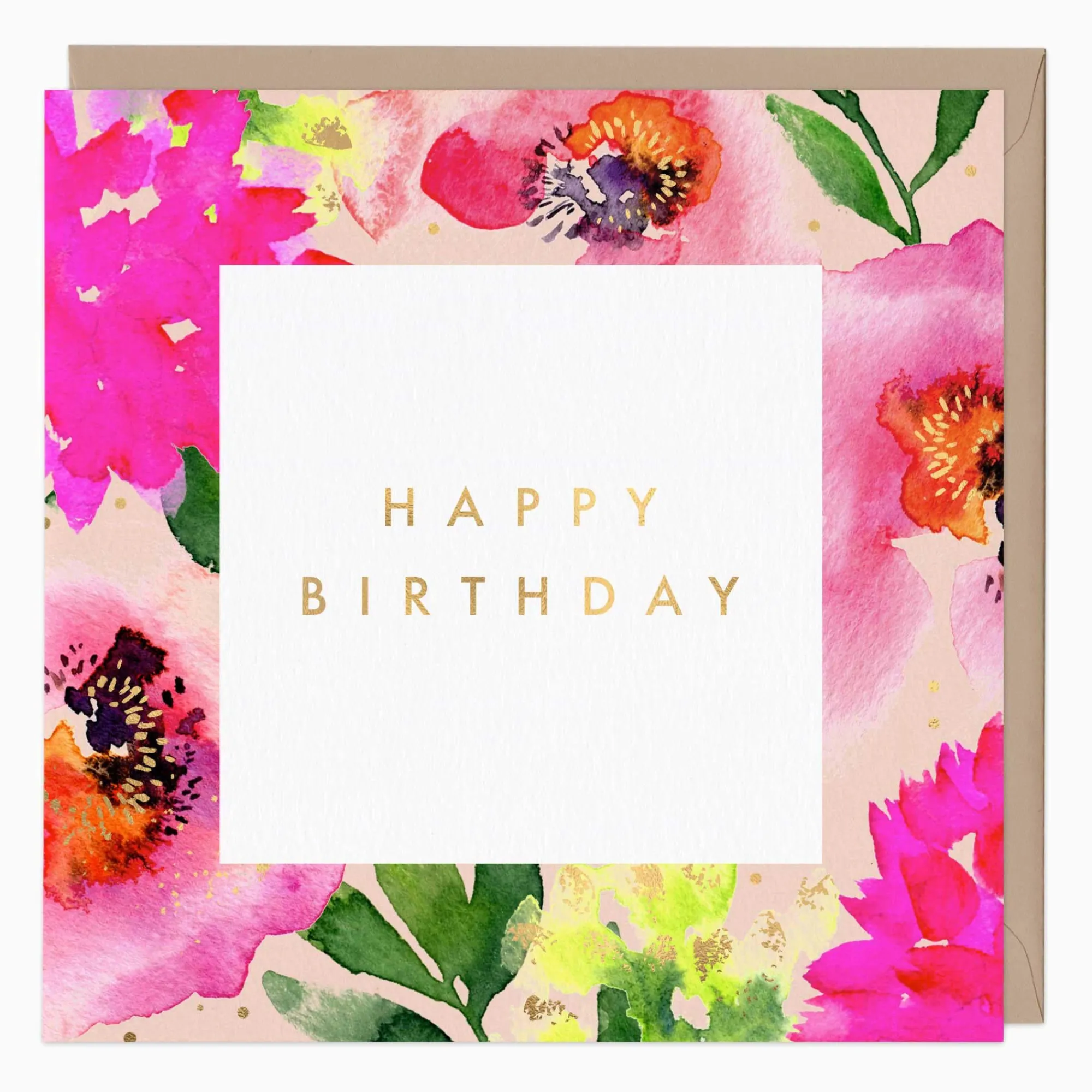 Birthday|For Her*Whistlefish All-Over Orange Poppies Birthday Card