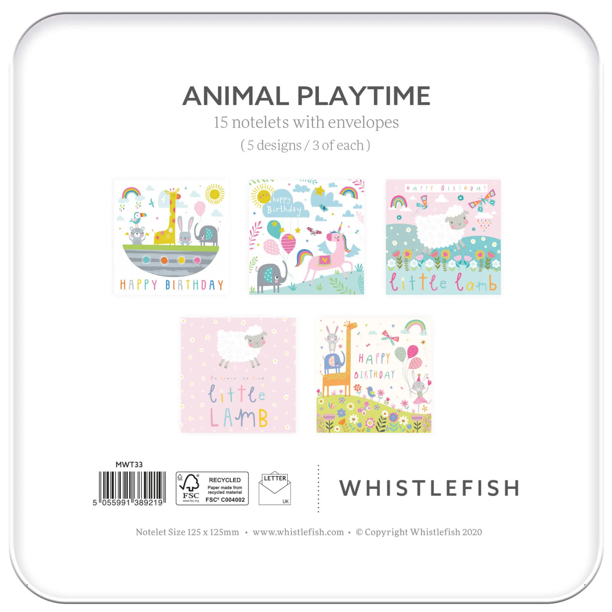 Under £20|Under £10*Whistlefish Animal Children's Birthday Notelets