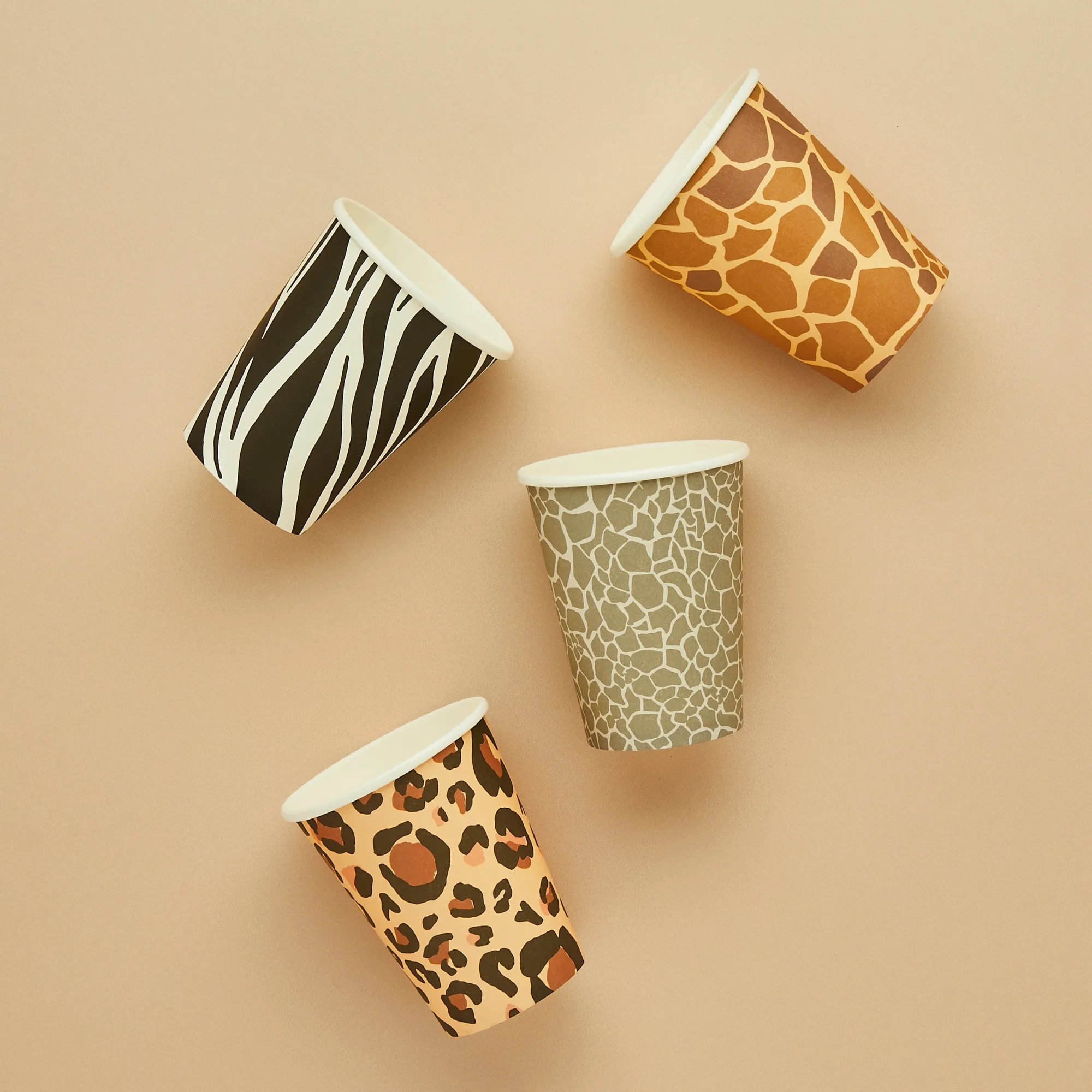 Paper Cups|Birthday*Whistlefish Animal Print Paper Cups