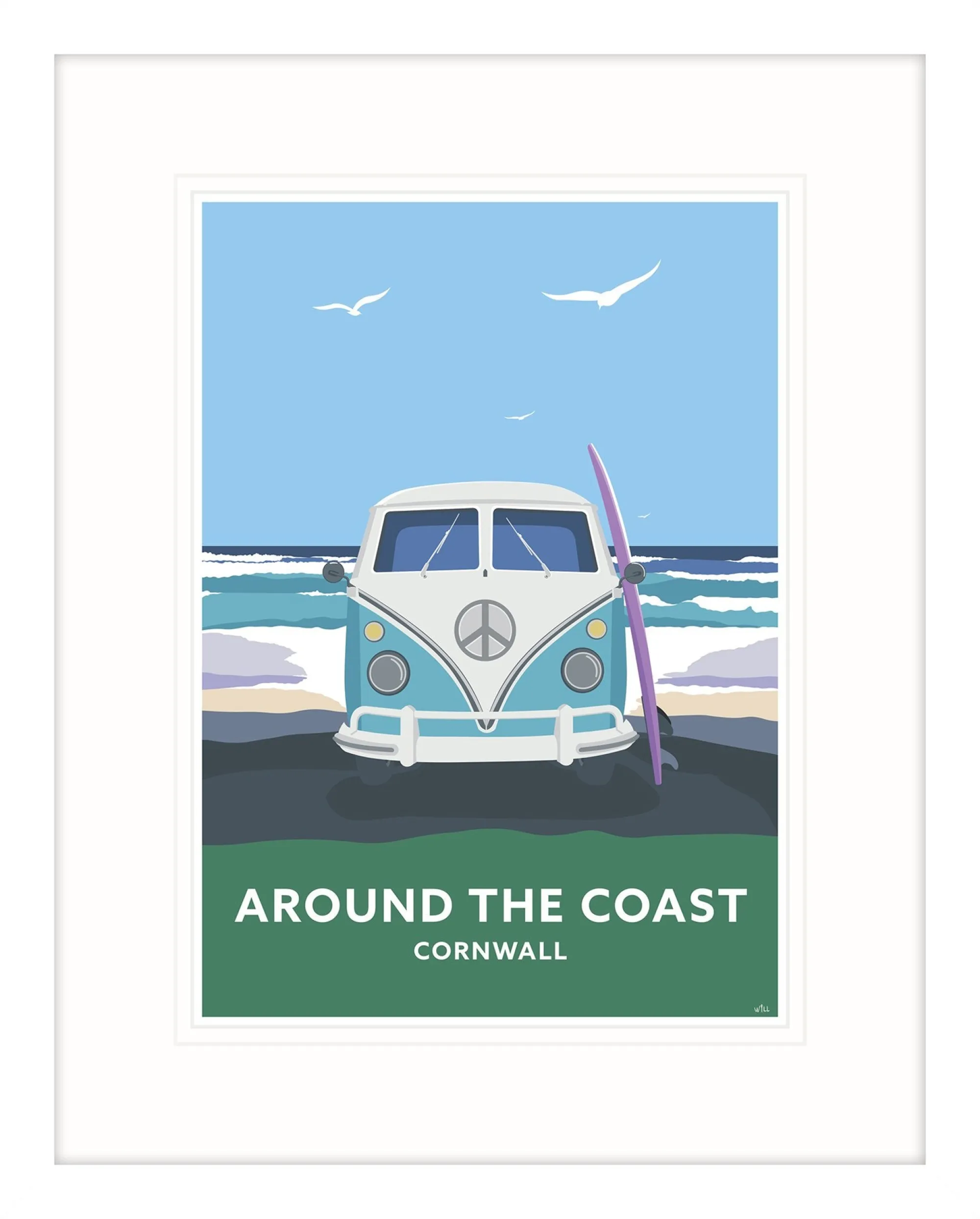 Travel|Framed Prints*Whistlefish Around The Coast Small Framed Print