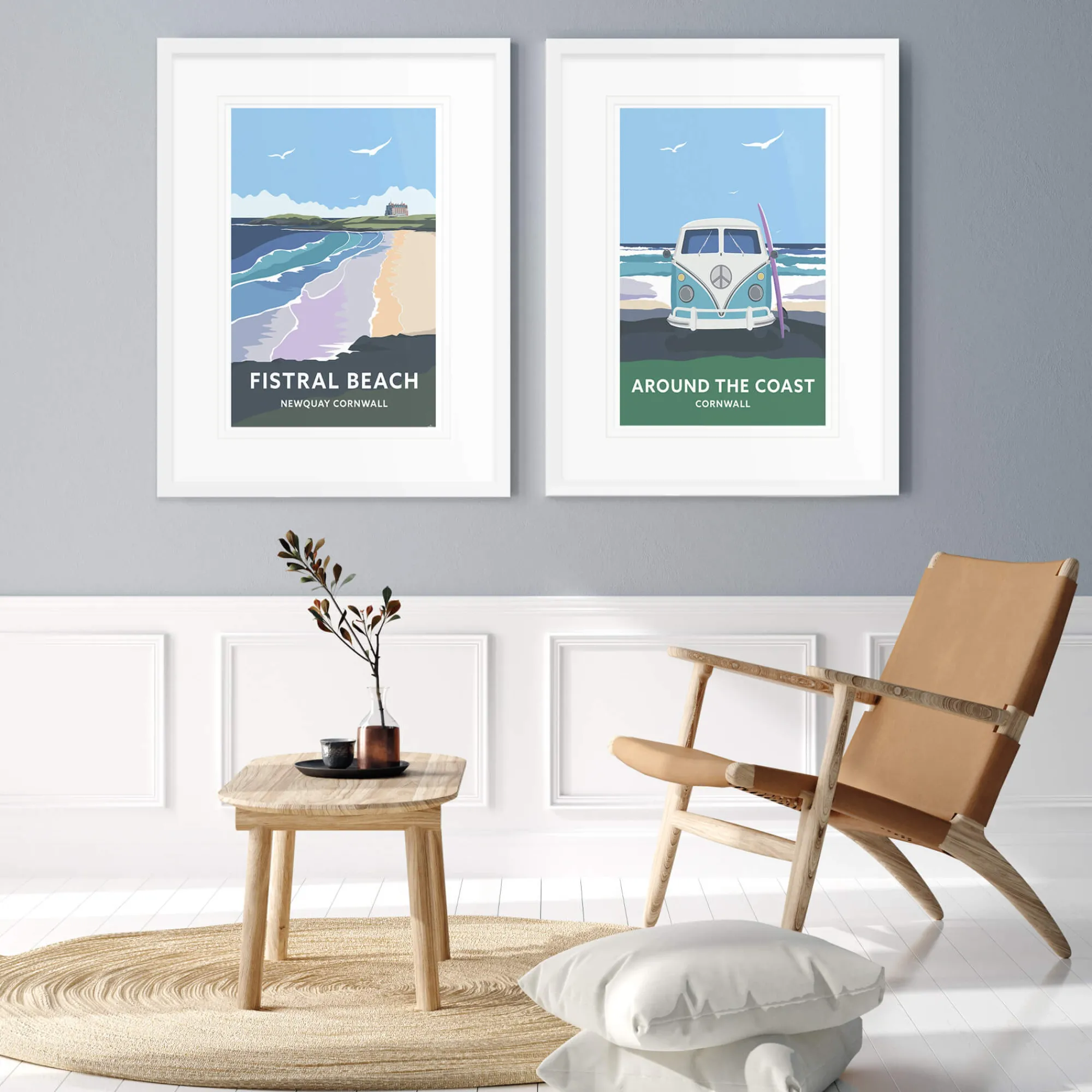 Unframed Prints*Whistlefish Around The Coast Travel Art Print