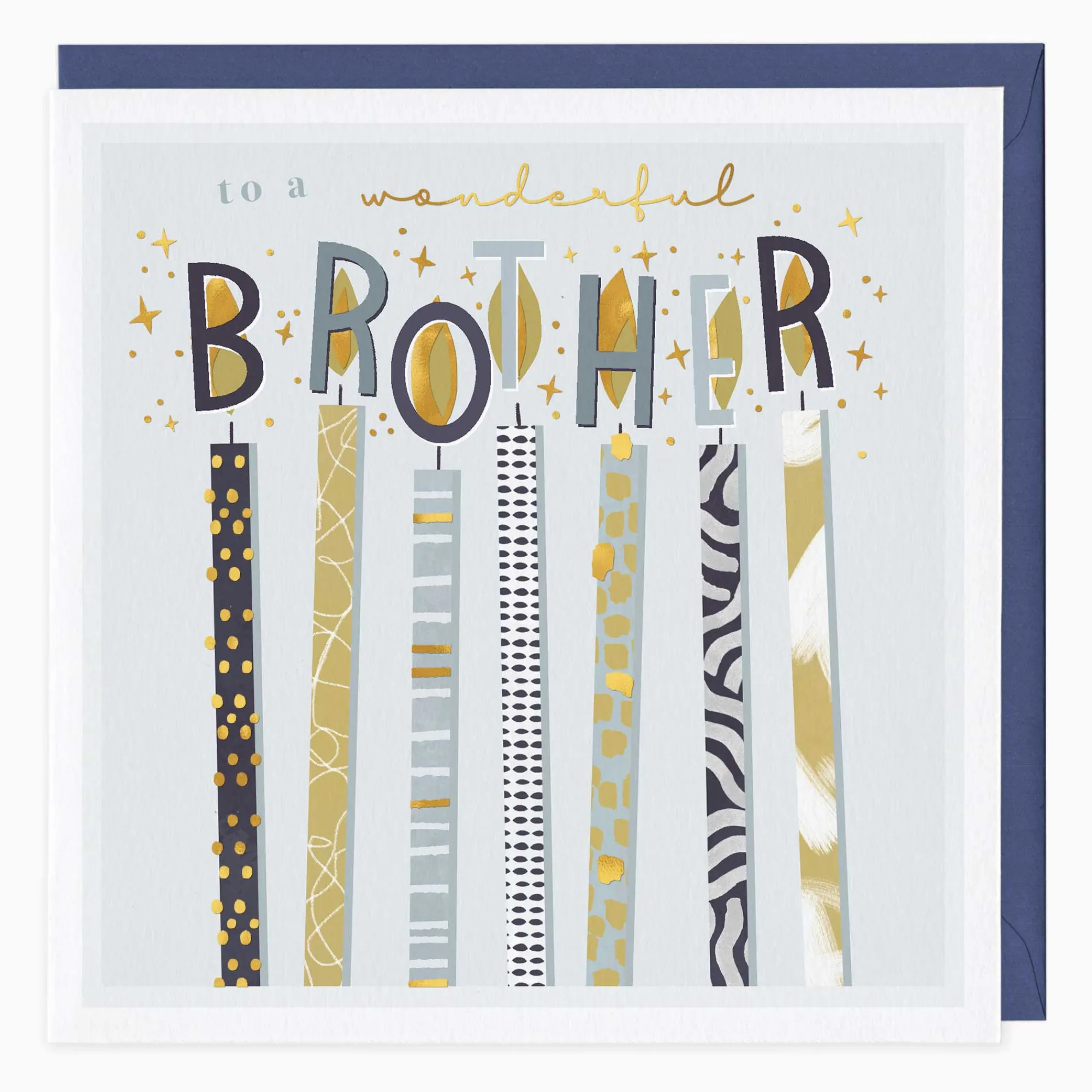 Birthday|For Relatives*Whistlefish Artistic Candles Brother Birthday Card