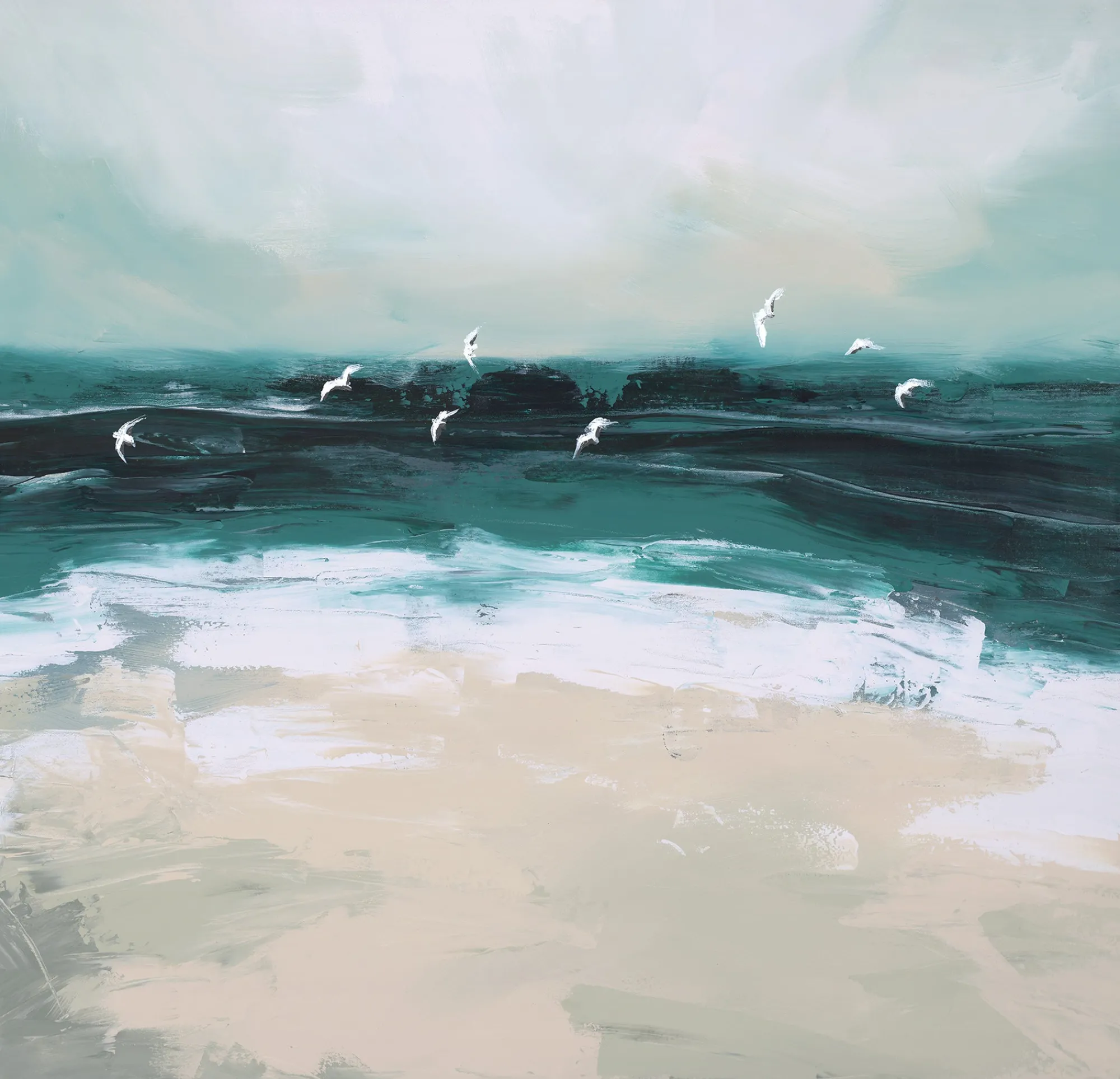 Coastal Scenes|Framed Canvas*Whistlefish Atlantic Tide Large Framed Canvas
