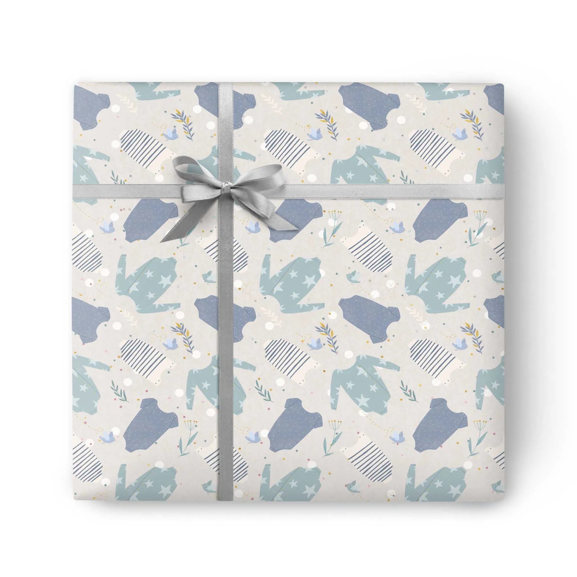 Gift Wrap|New Baby*Whistlefish Baby Boy Grows Wrapping Paper