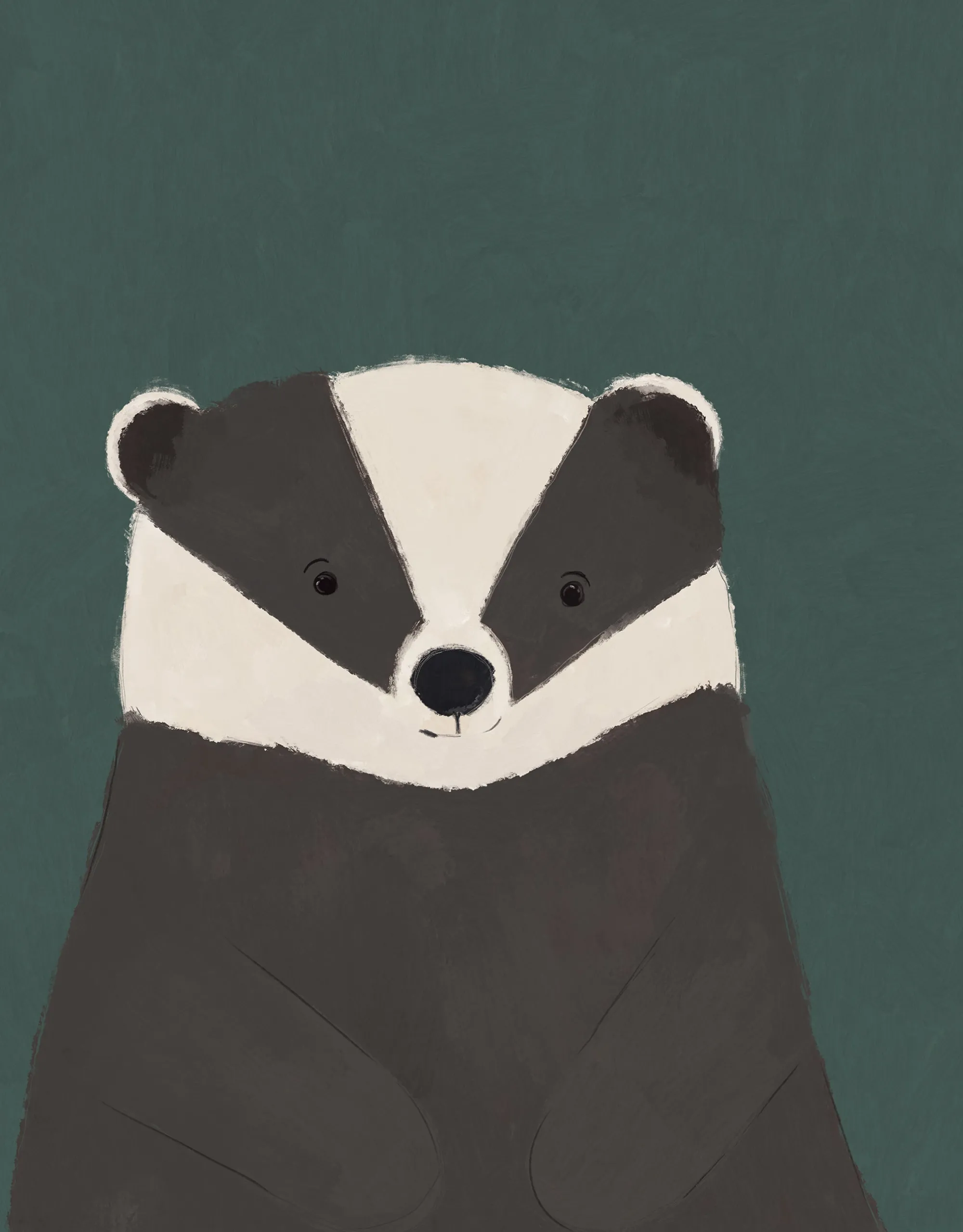 Unframed Prints*Whistlefish Badger Medium Art Print