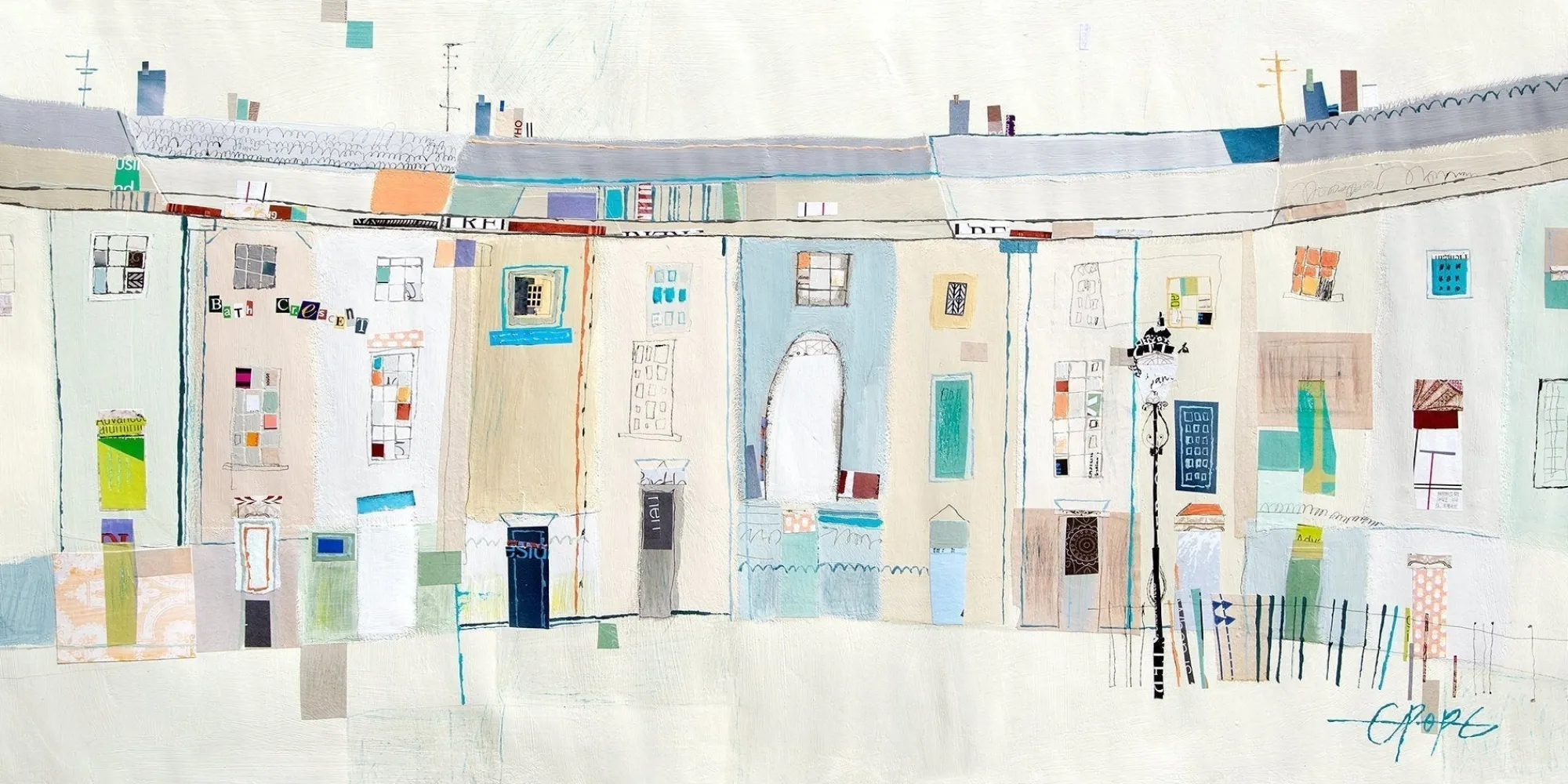 Unframed Prints*Whistlefish Bath Crescent Tall Houses Art Print