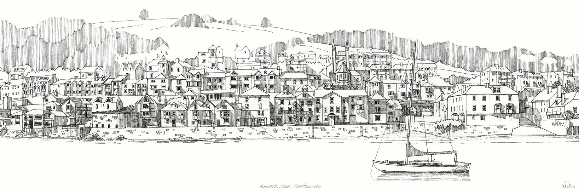 Unframed Prints*Whistlefish Bayards Cove Black & White Art Print