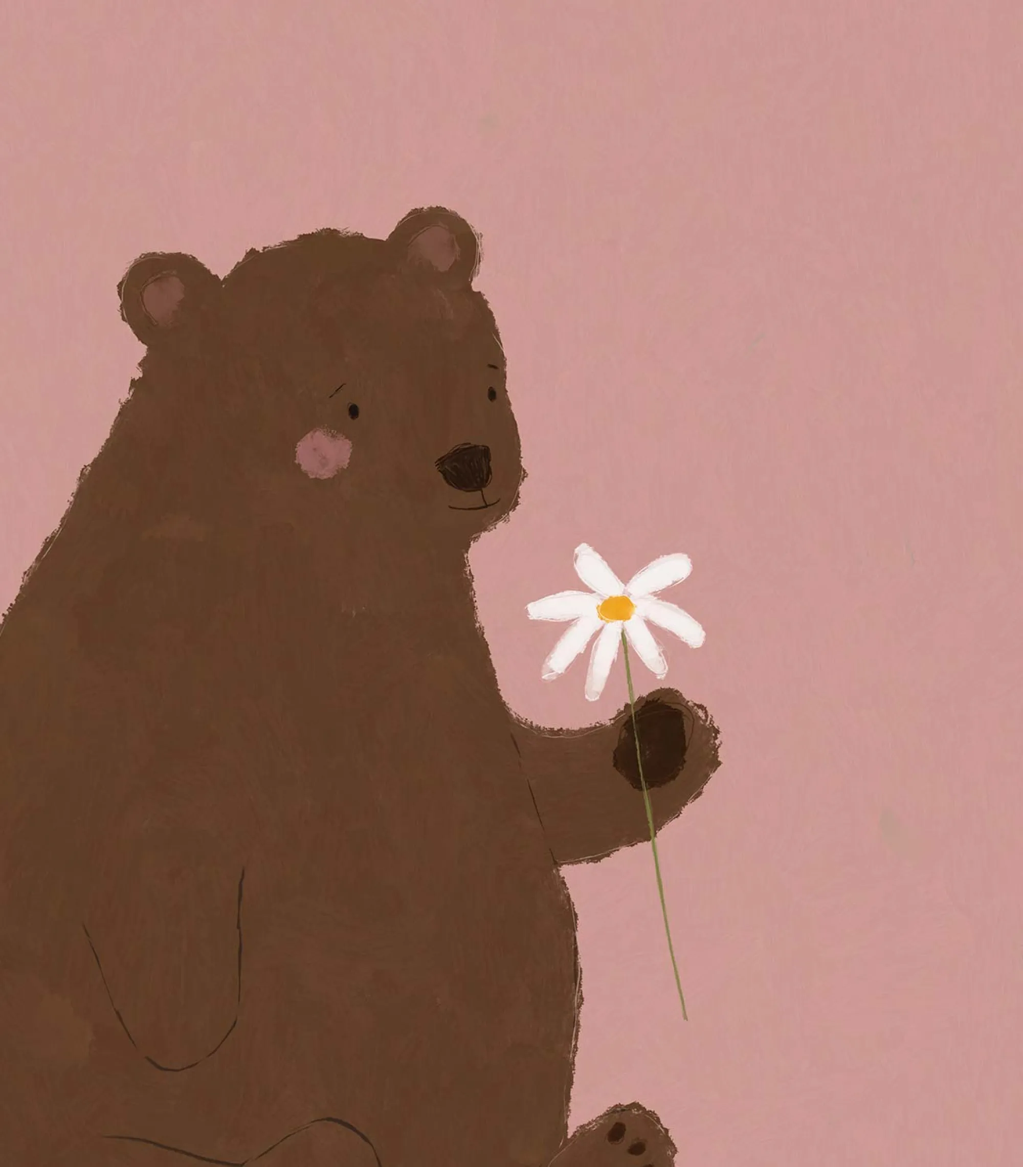 Floral & Flowers|Animal*Whistlefish Bear Small Framed Print