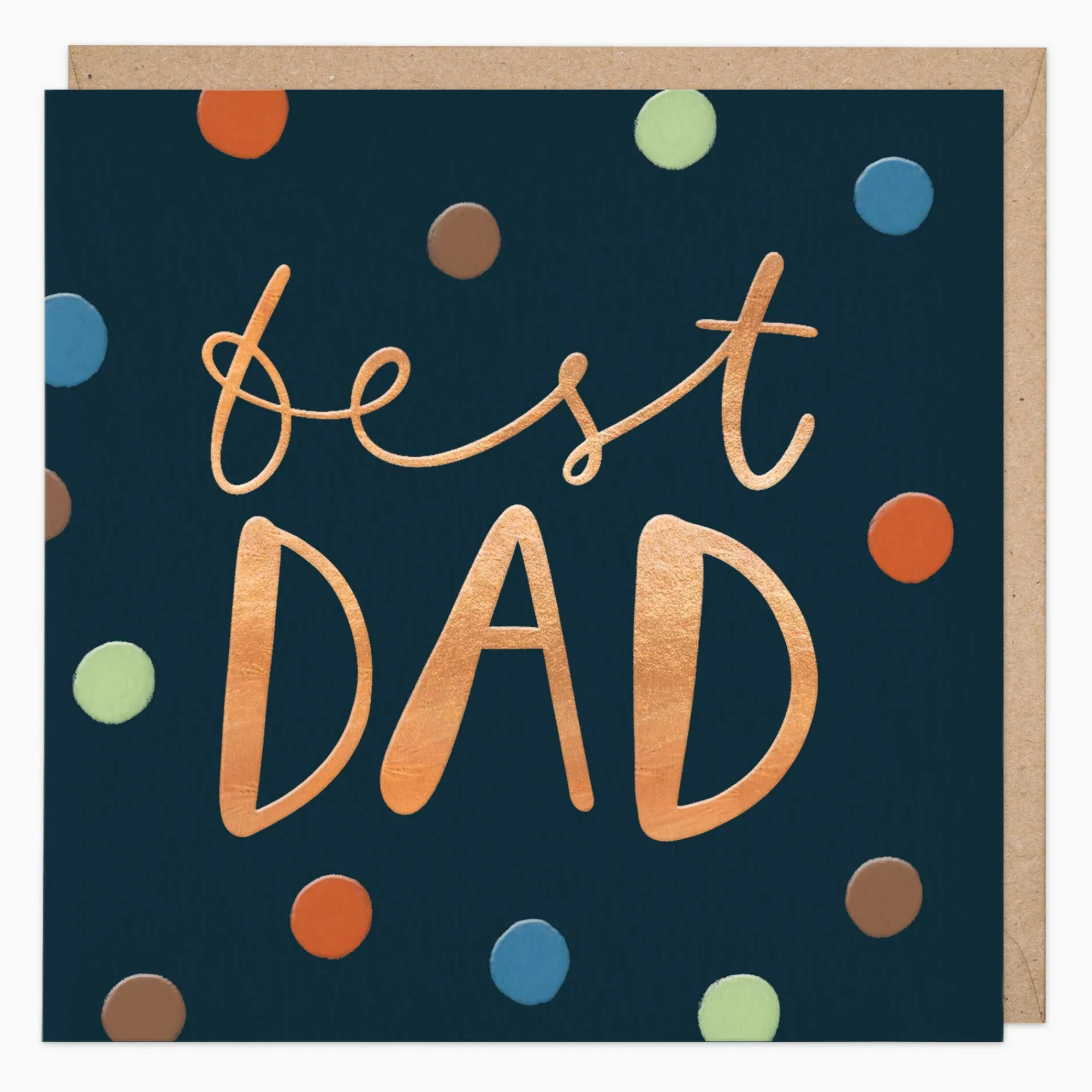 Birthday|Father's Day*Whistlefish Best Dad Copper Card