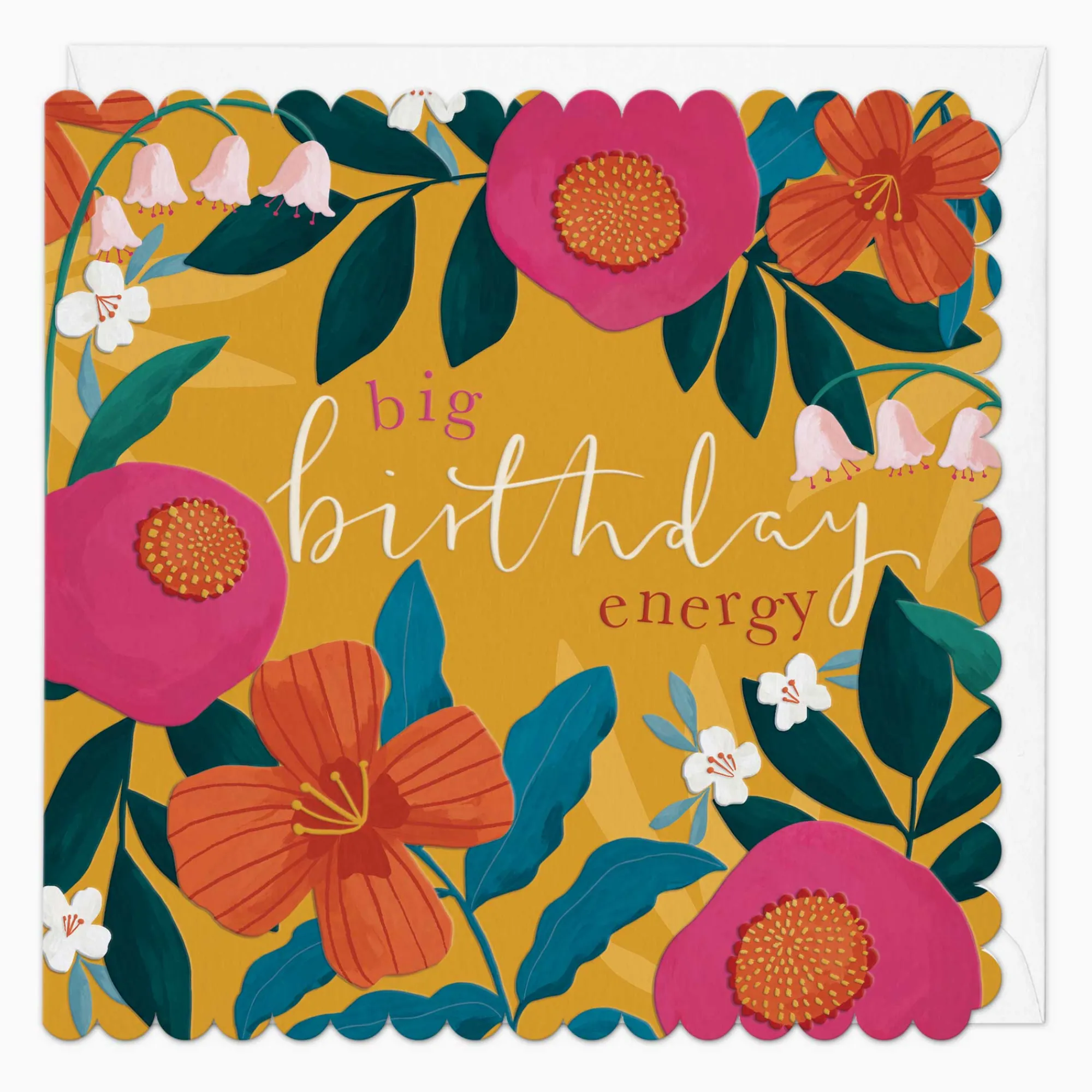 Birthday|For Her*Whistlefish Big Birthday Energy Scalloped Card