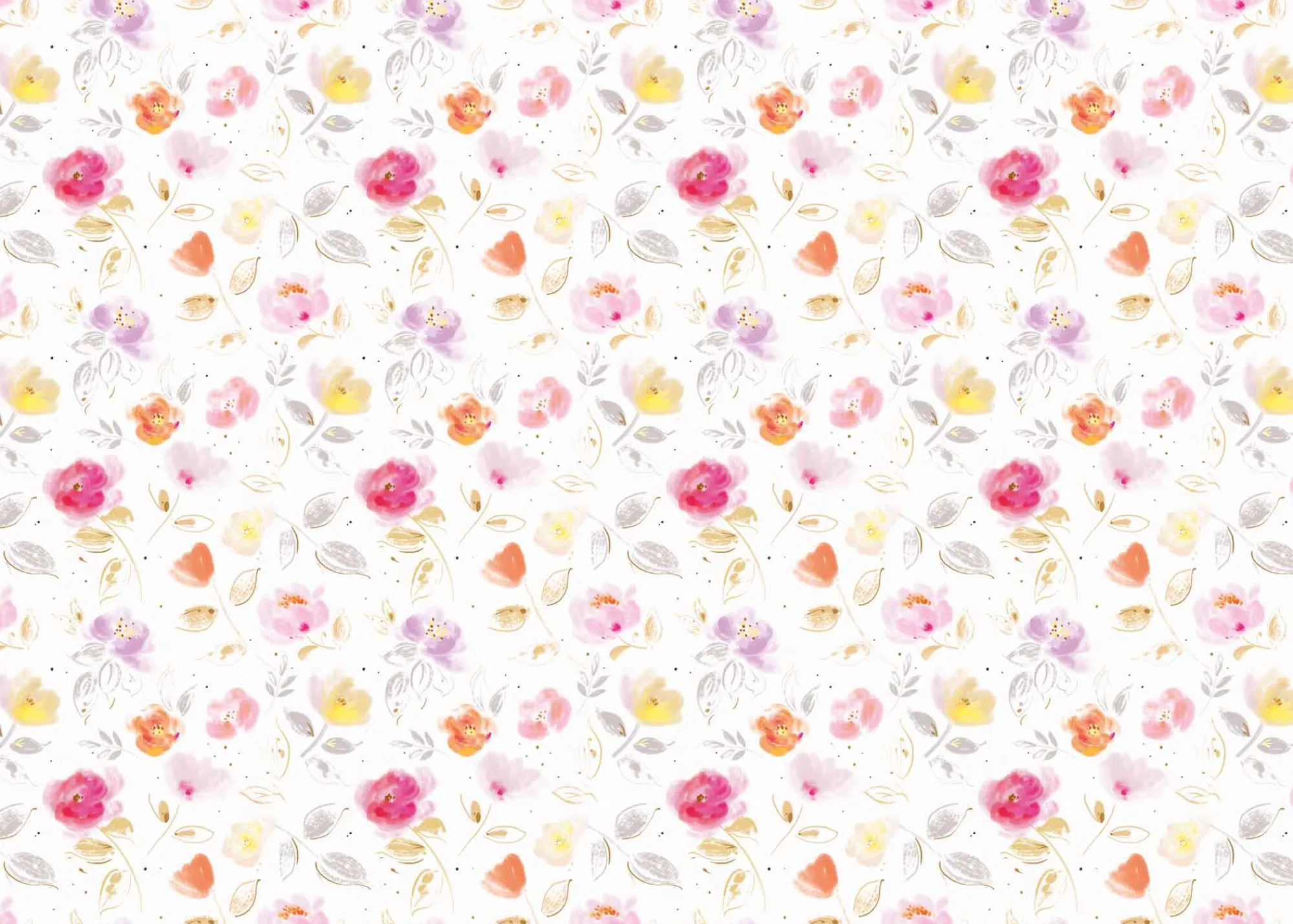 Gift Wrap|Birthday*Whistlefish Birthday Flowers Wrapping Paper