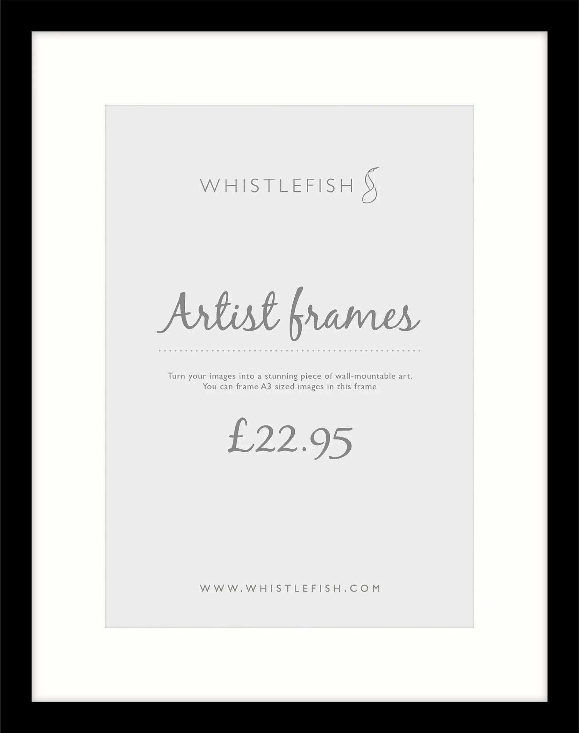 Pictures And Photo Frames|Picture & Photo Frames*Whistlefish Black Picture Frame A3