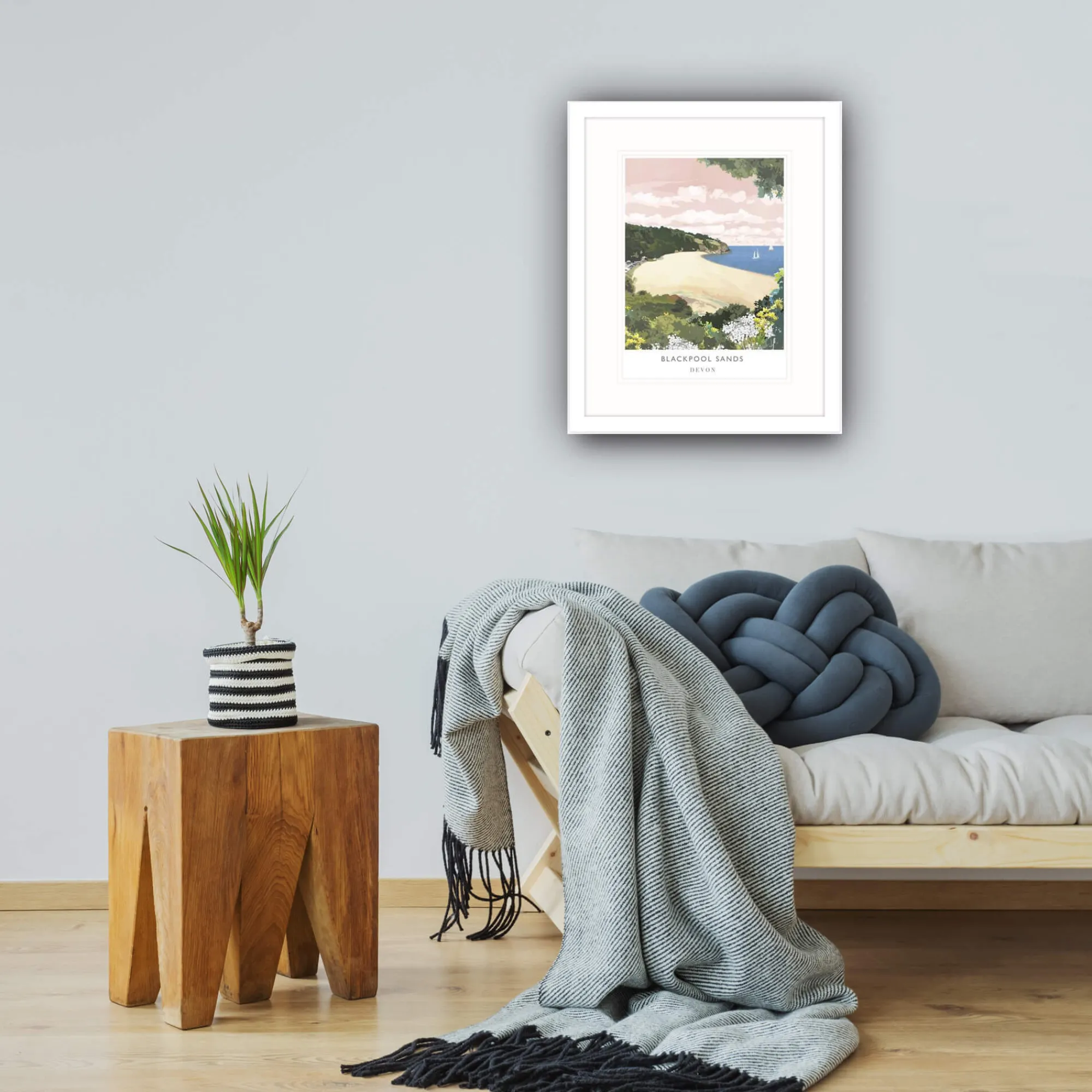 Devon|Travel*Whistlefish Blackpool Sands Framed Print