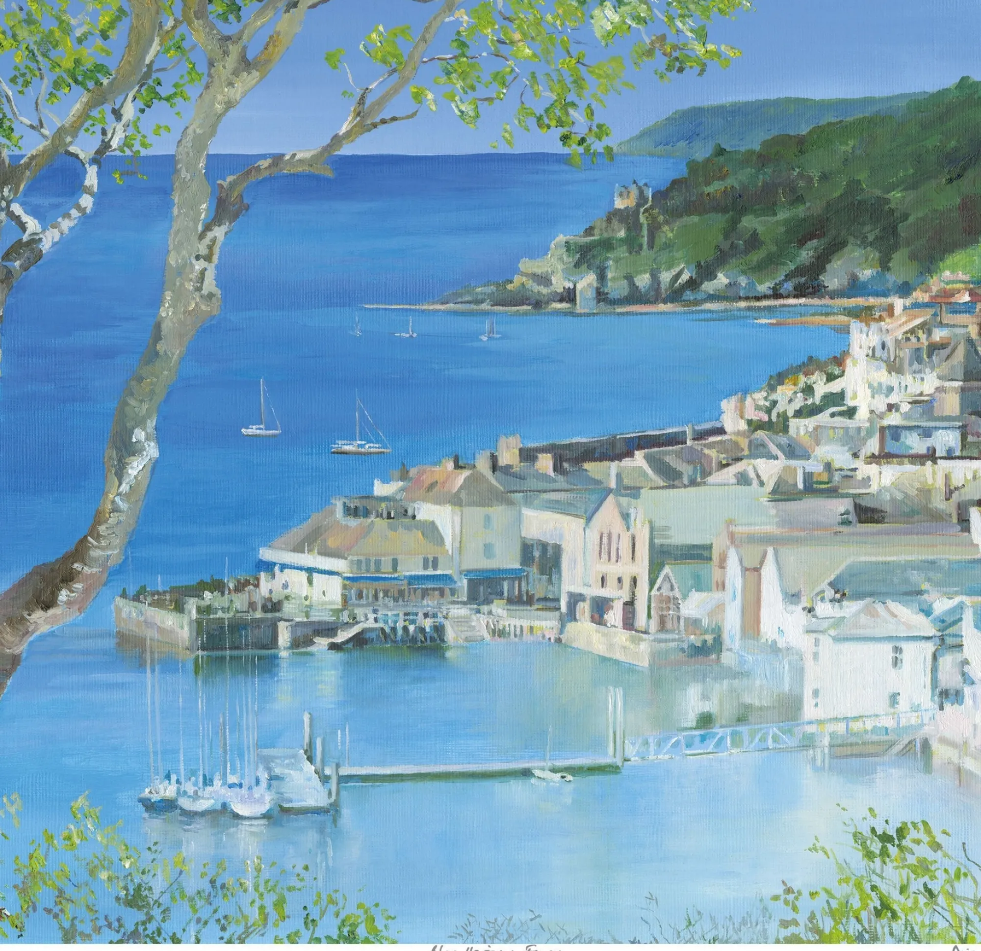 Unframed Prints*Whistlefish Blue Horizon, Fowey Small Art Print