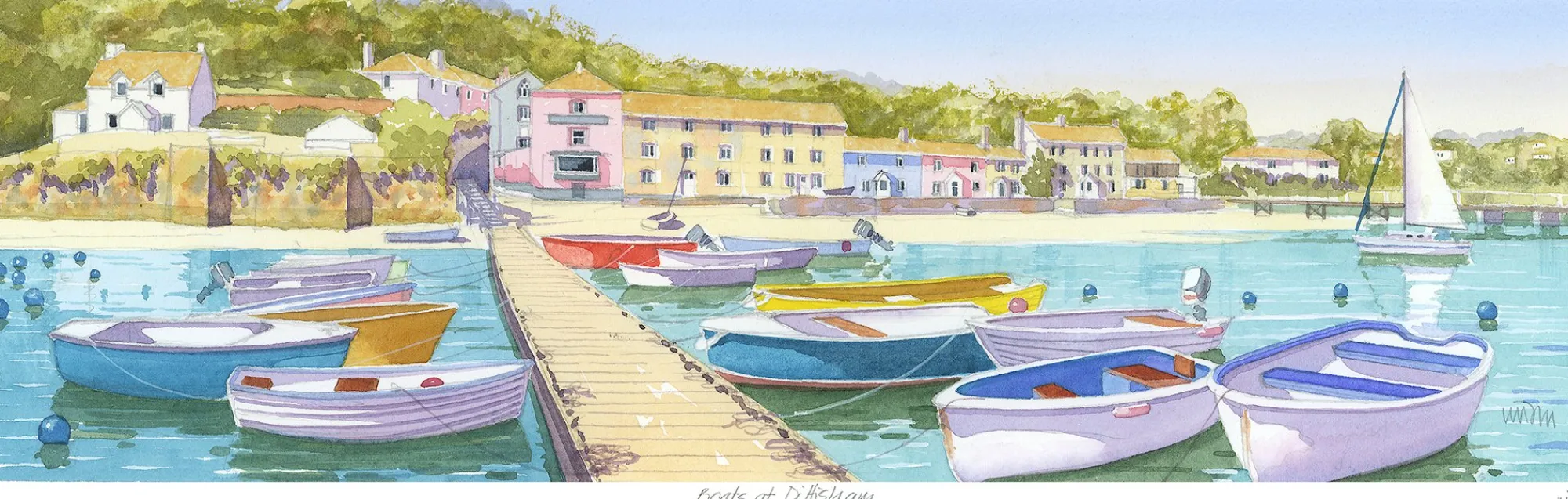 Unframed Prints*Whistlefish Boats At Dittisham Art Print