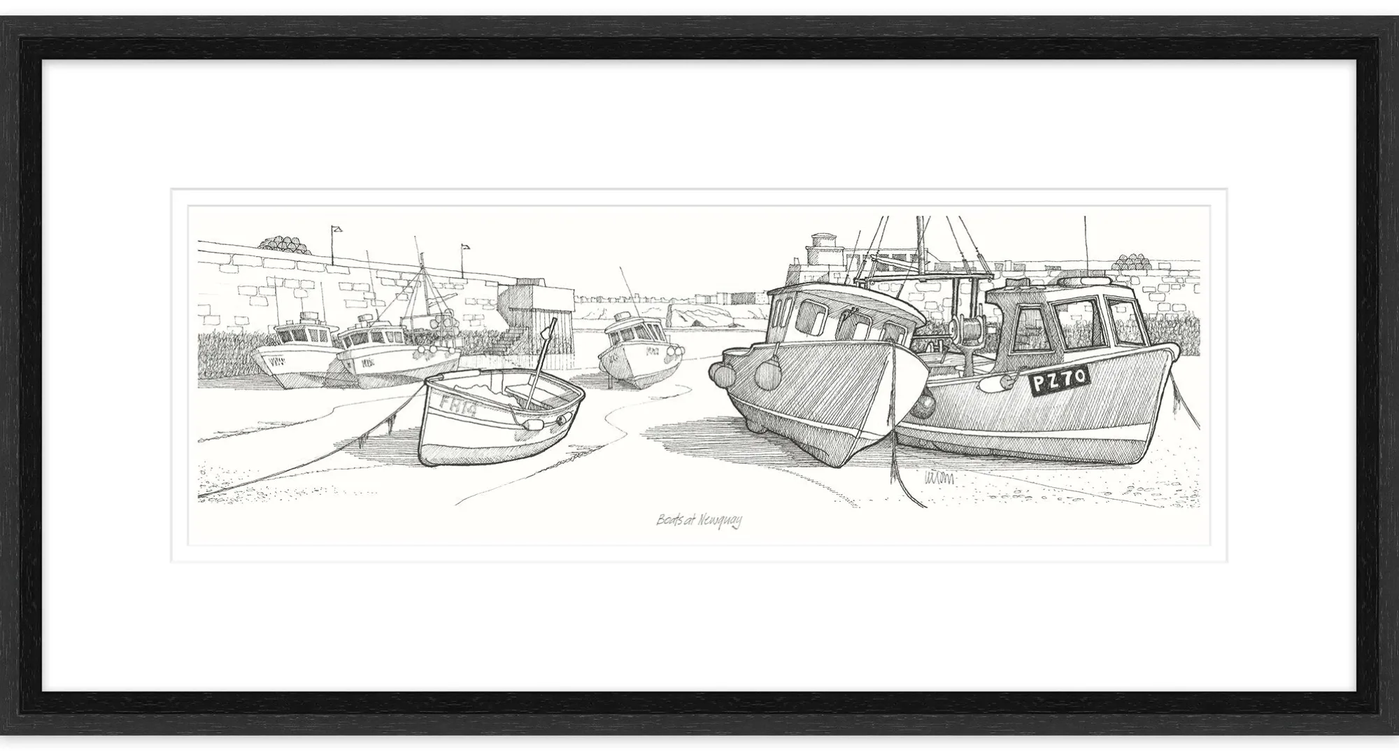 Newquay|Cornwall*Whistlefish Boats At Newquay Framed Print