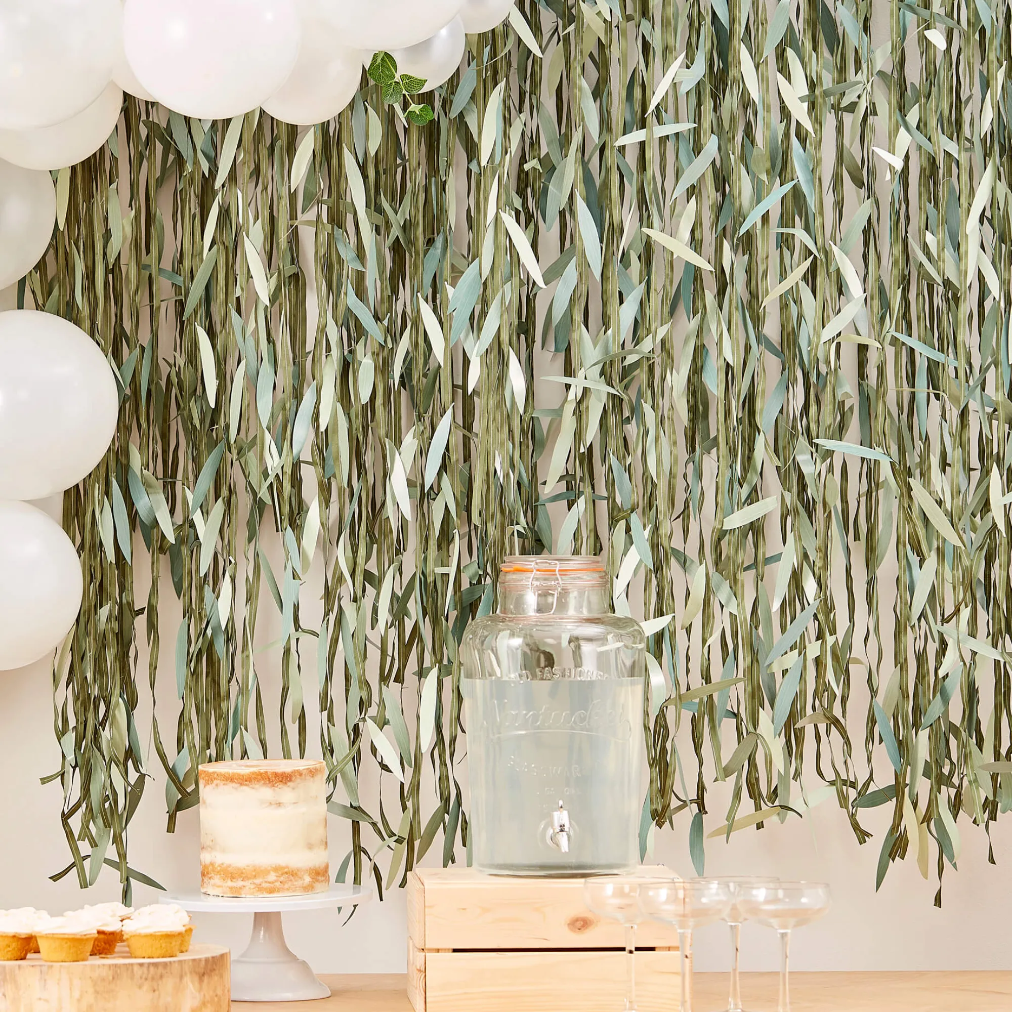 Decorations|Bunting & Garlands*Whistlefish Botanical Leaf Ribbon Backdrop