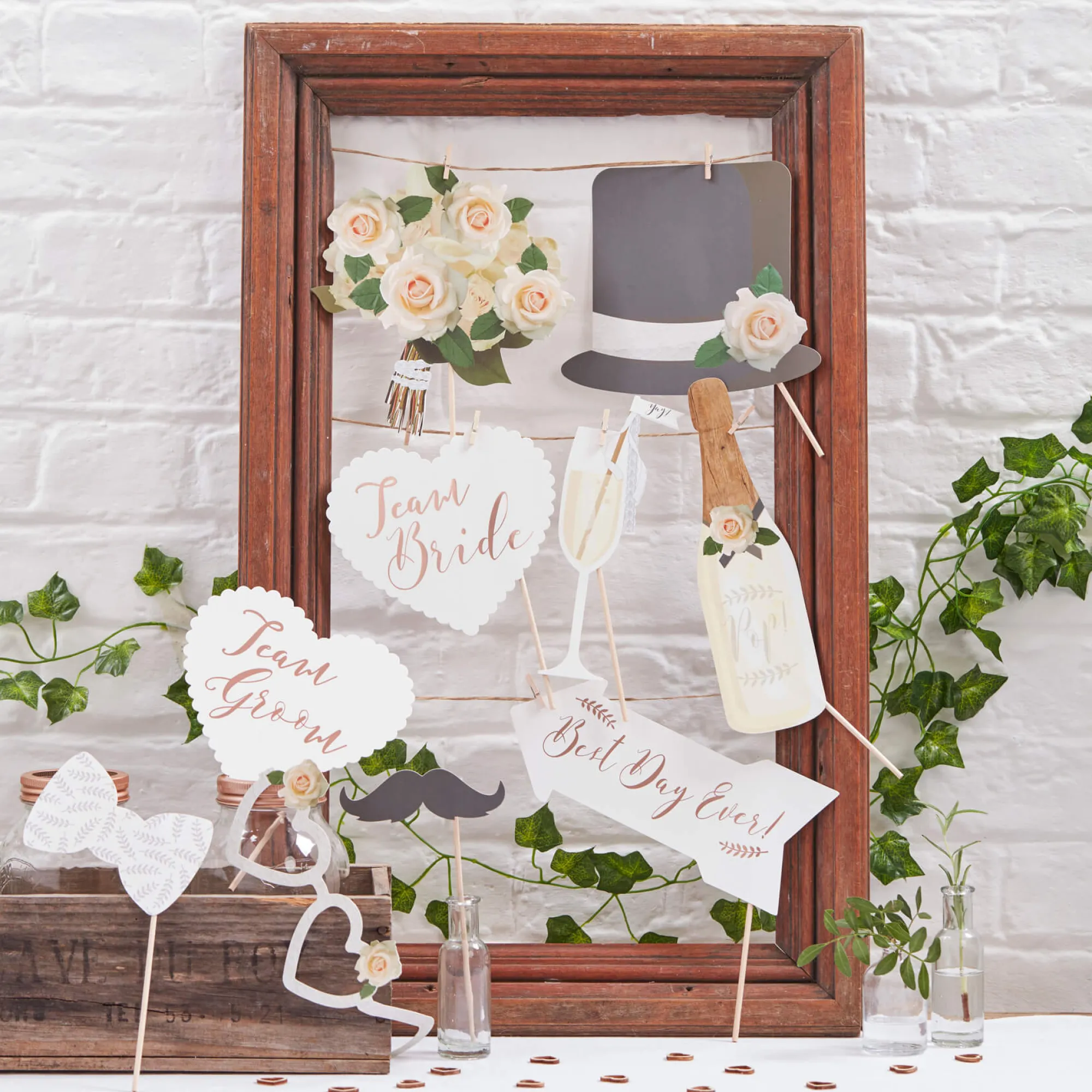 Wedding*Whistlefish Botanical Photo Booth Props