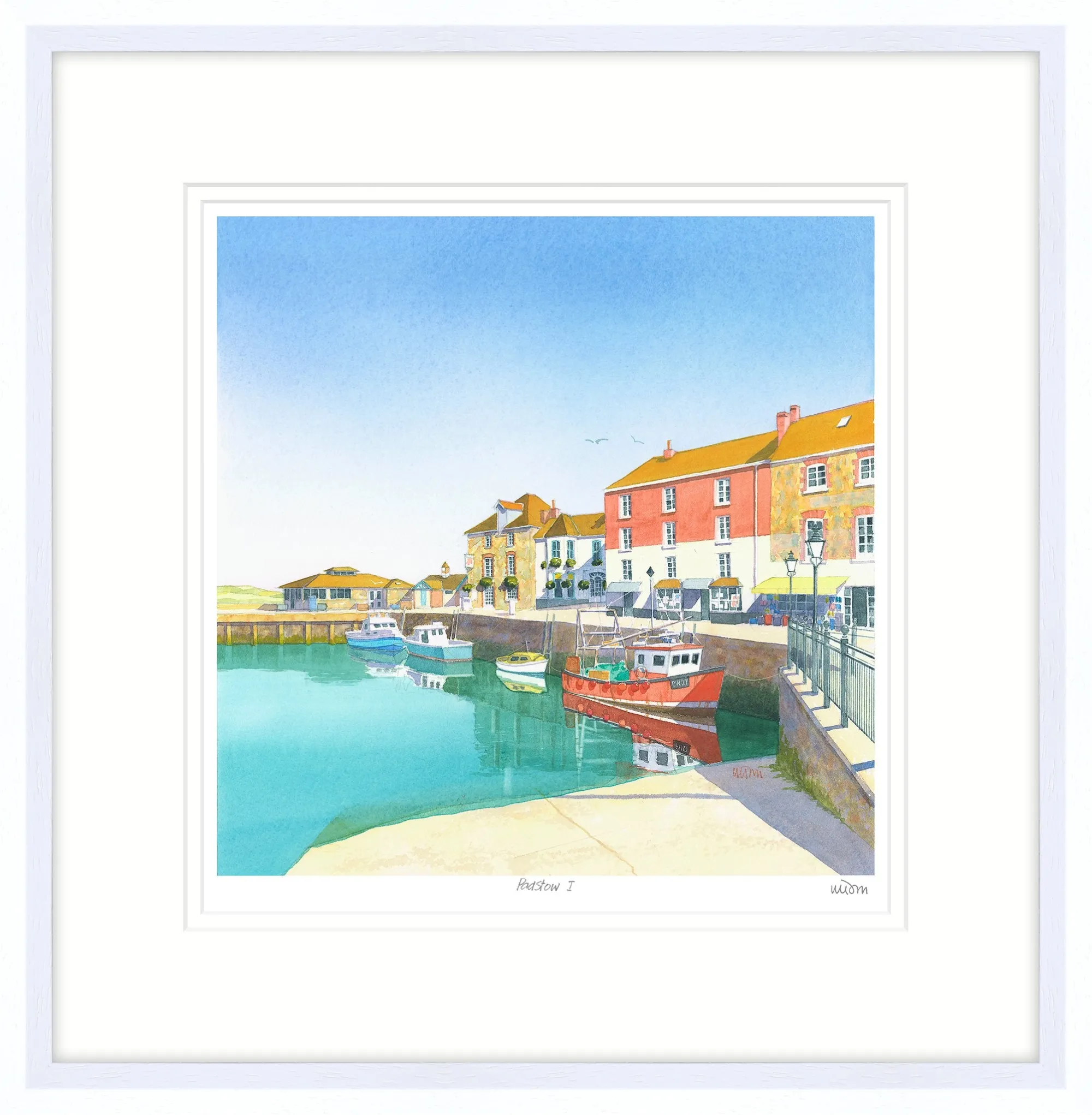 Padstow|Cornwall*Whistlefish Bright & Colourful Padstow Framed Print