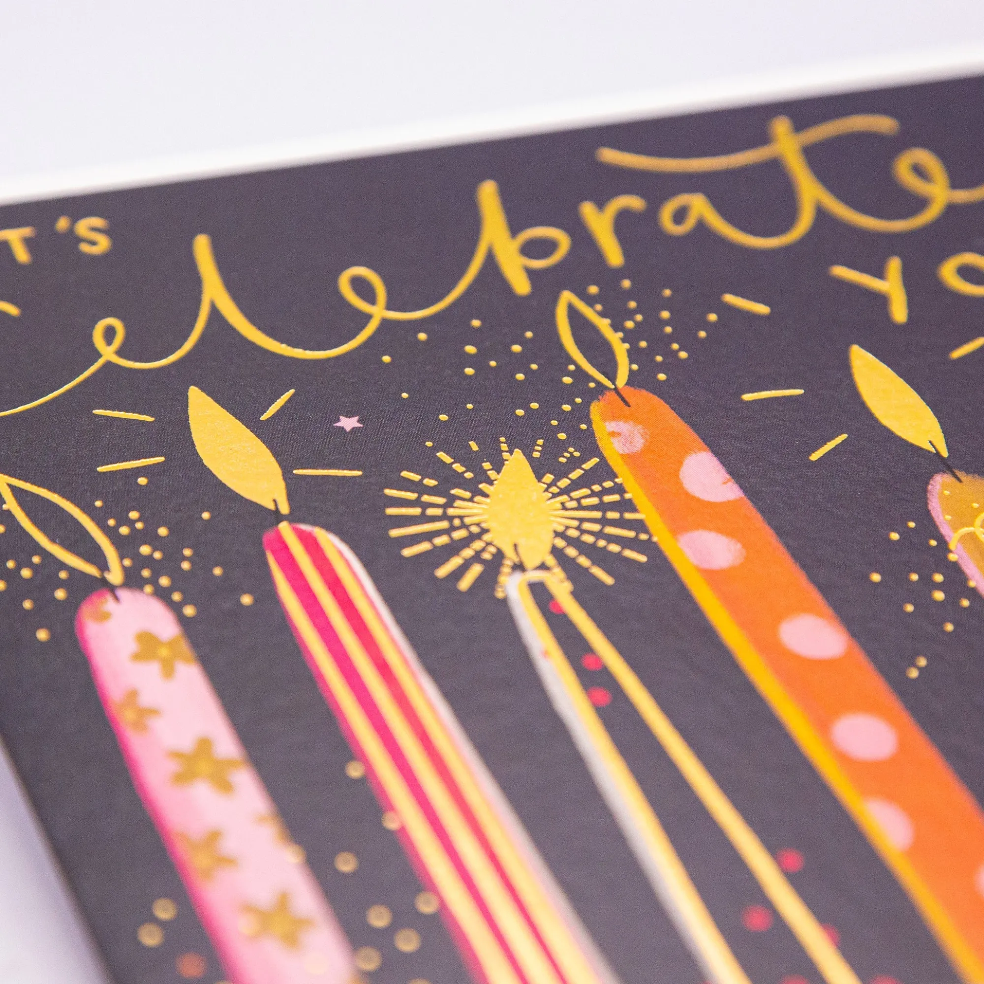 Celebration|Birthday*Whistlefish Bright Bold Candles Birthday Card