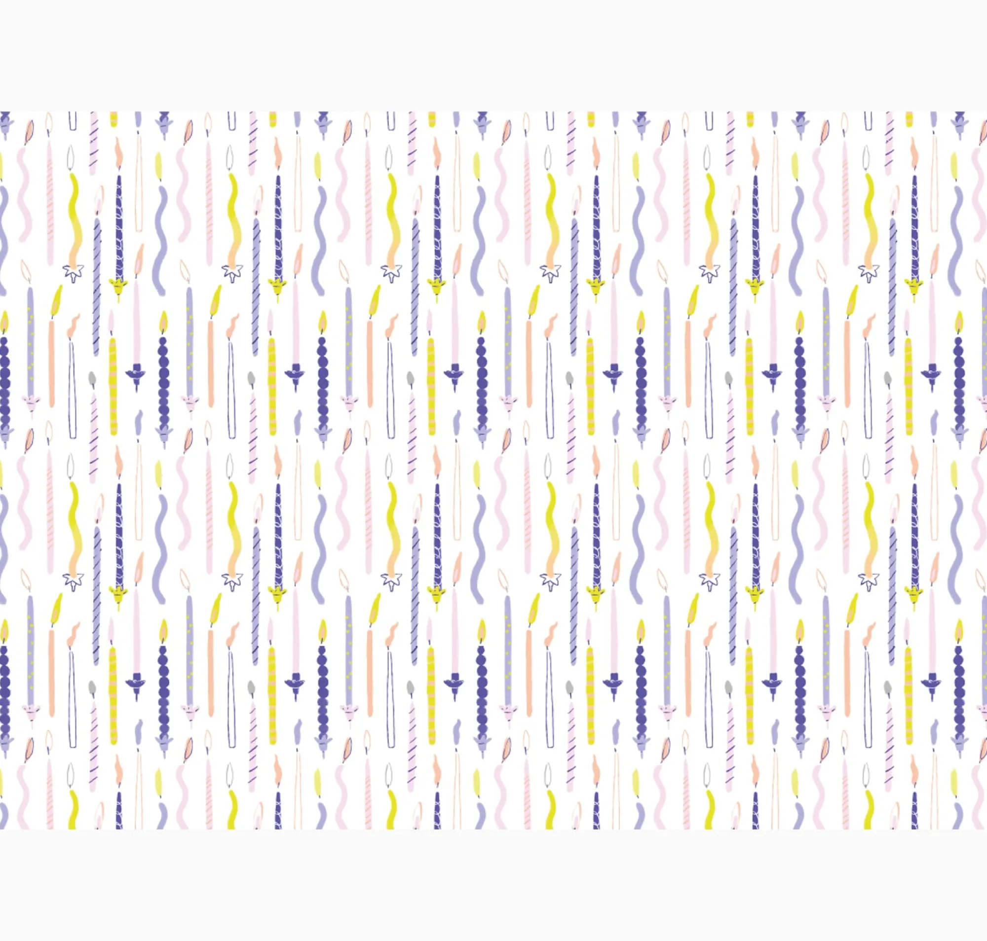 Gift Wrap|Birthday*Whistlefish Bright Candles Wrapping Paper