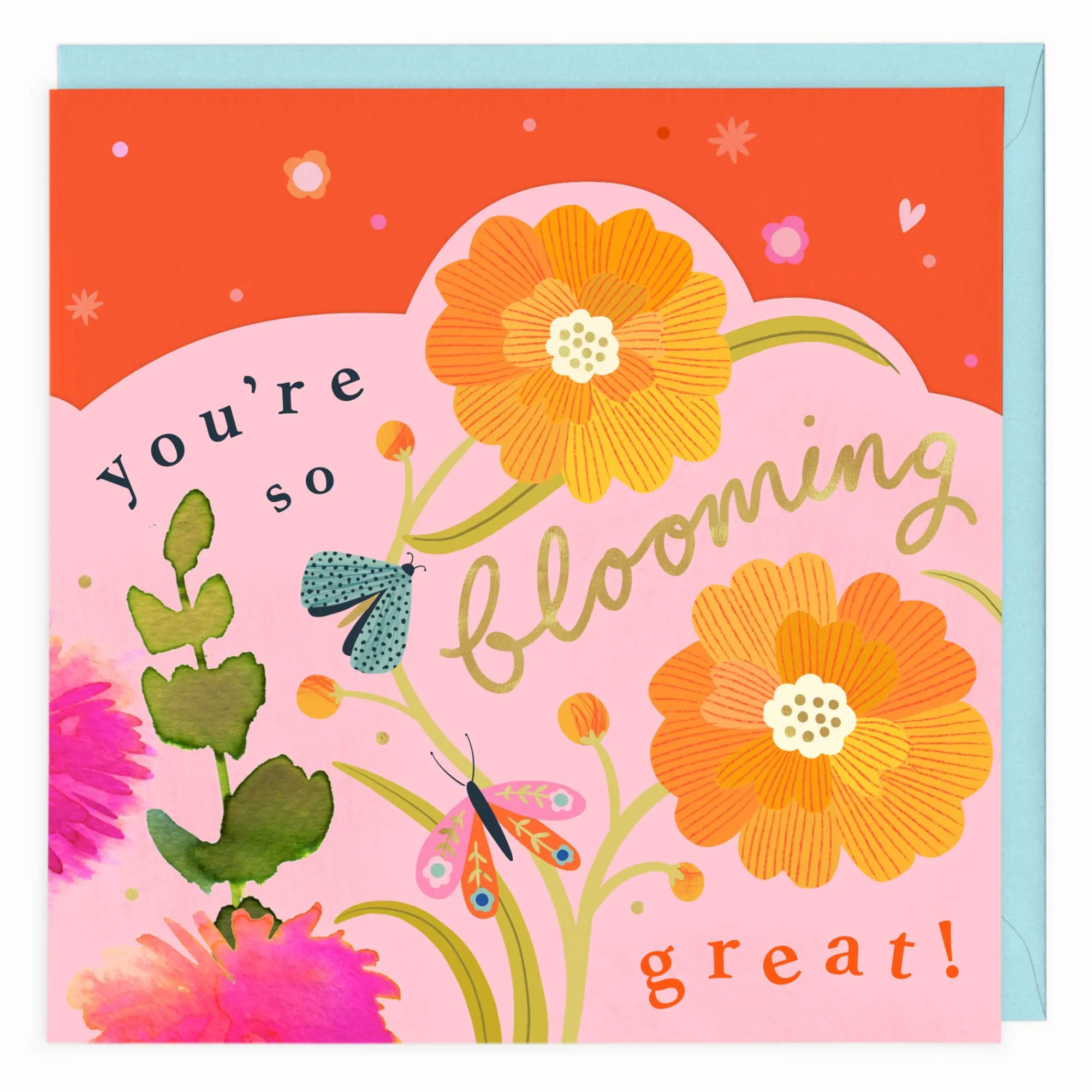 Just To Say|For Her*Whistlefish Bright Summer Floral Blooming Great Card