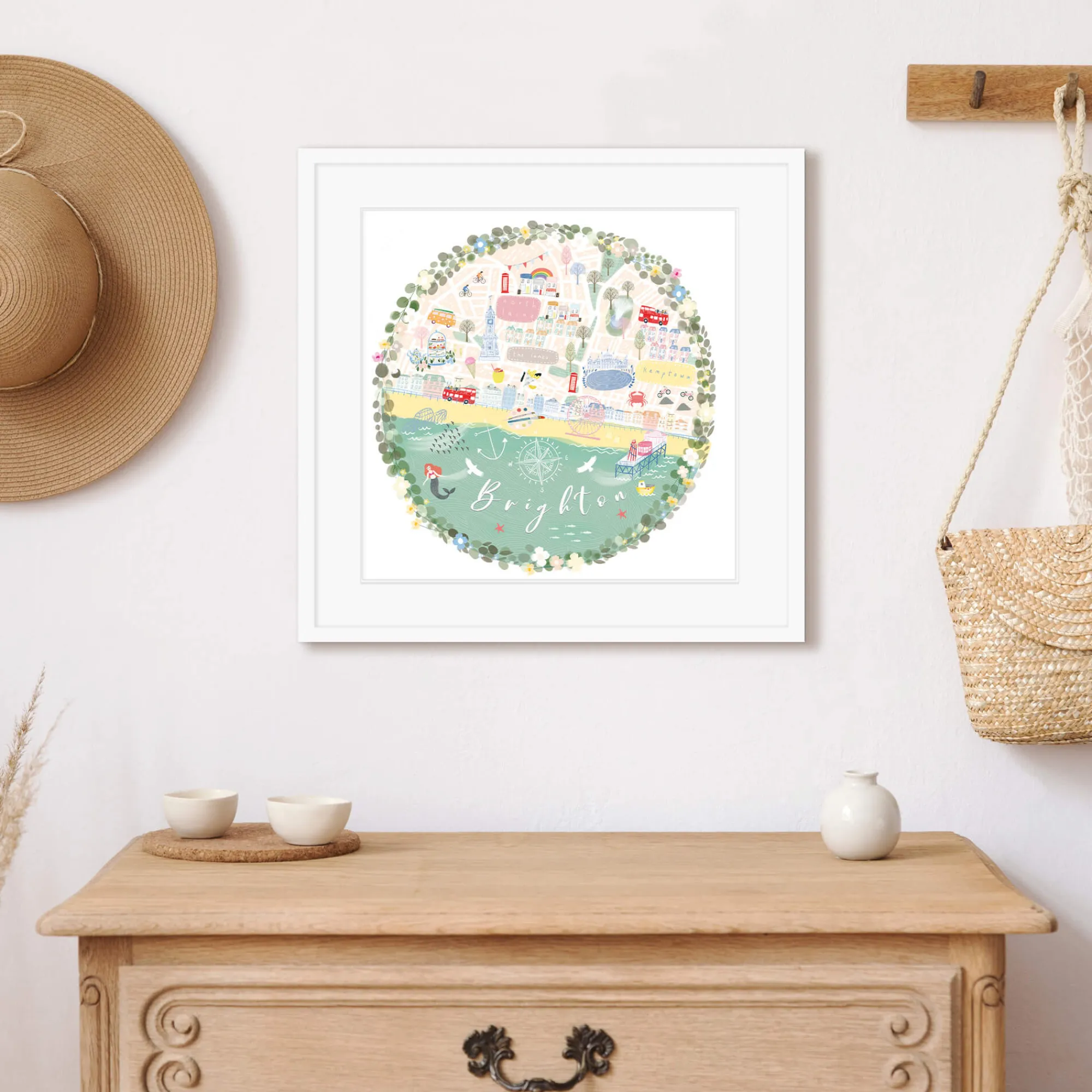 Unframed Prints*Whistlefish Brighton Map Medium Art Print