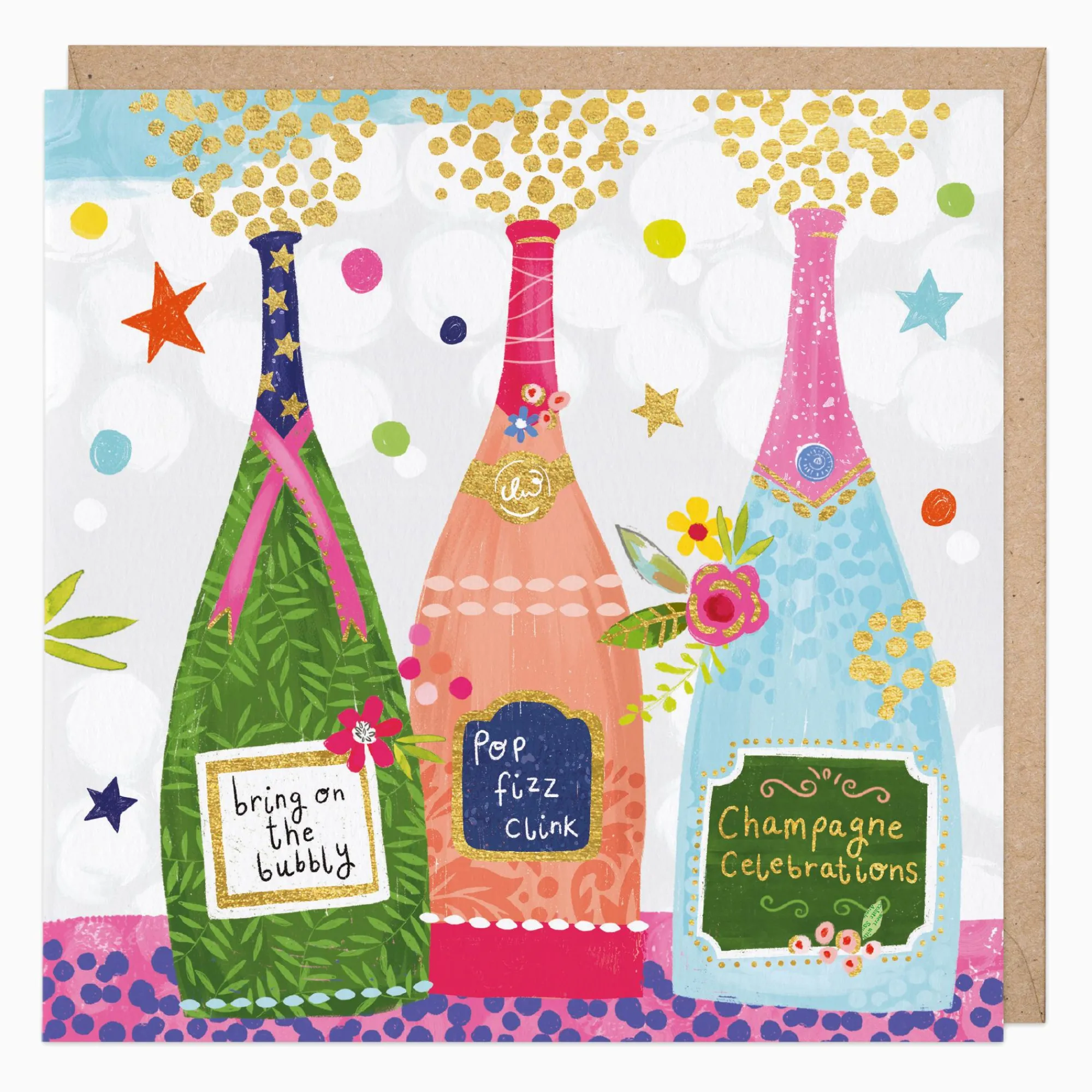 Engagement|Congratulations*Whistlefish Bring On The Bubbly Celebration Card