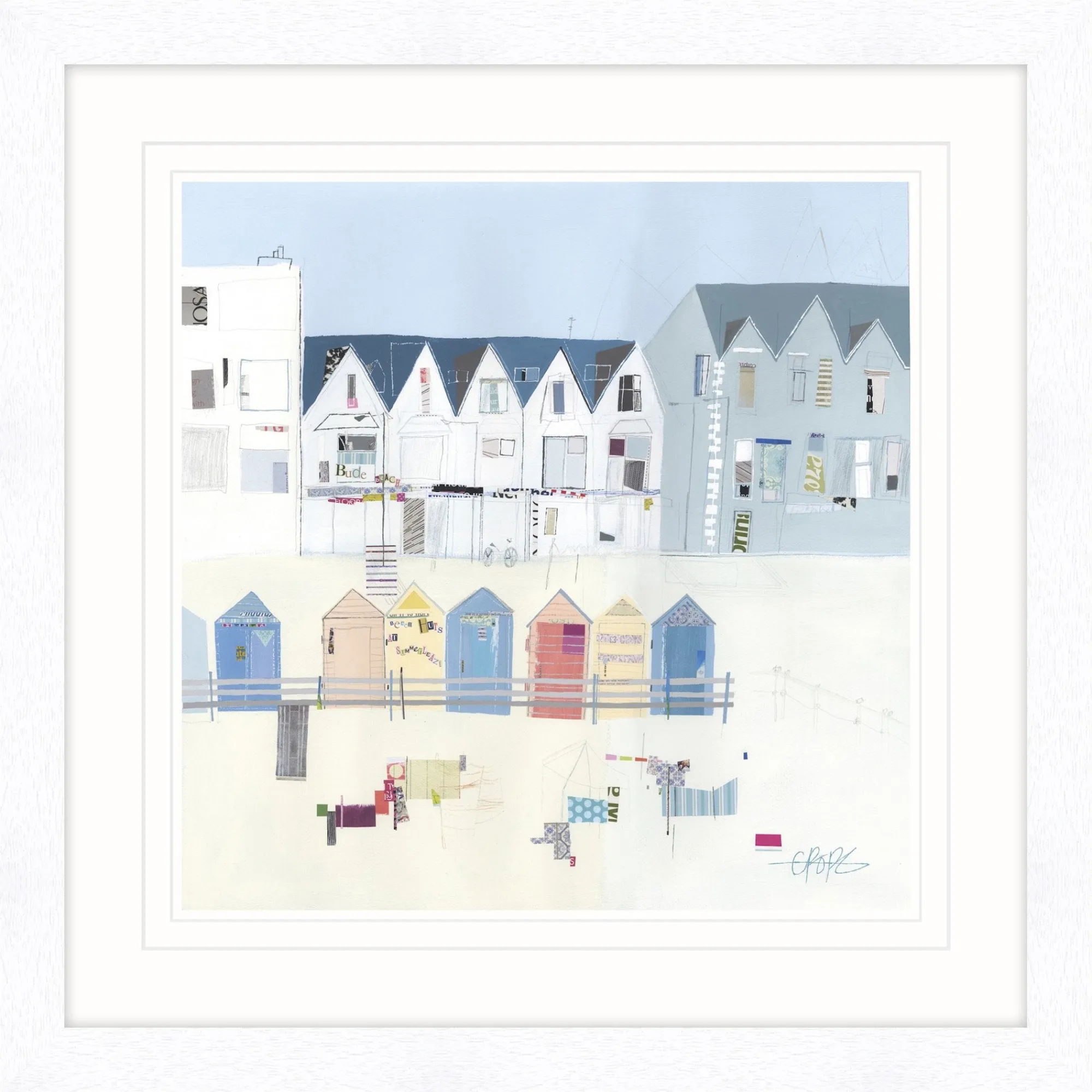 Cornwall|Framed Prints*Whistlefish Bude Beach Huts Framed Print