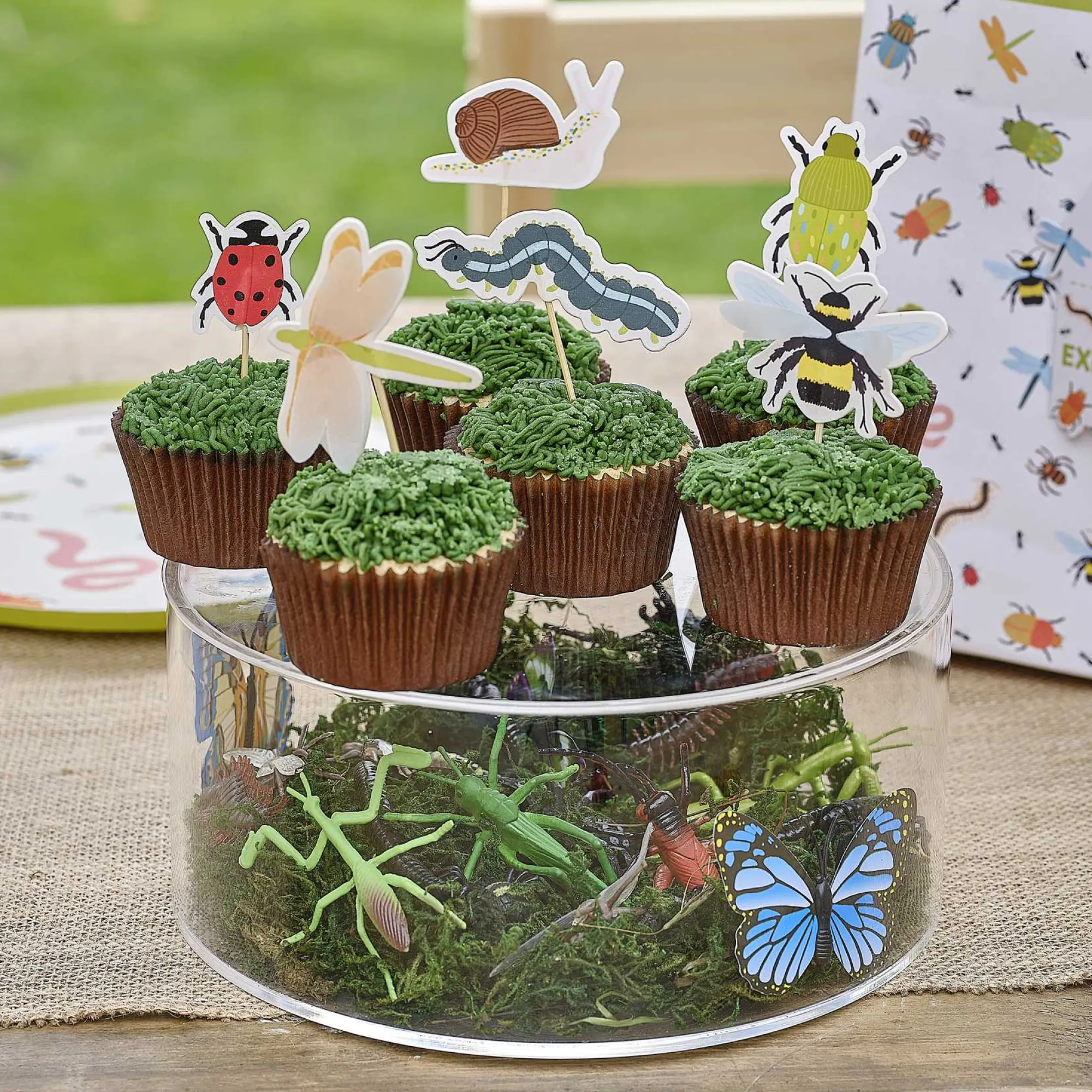 Cake Topper|Birthday*Whistlefish Bug Party Cupcake Toppers