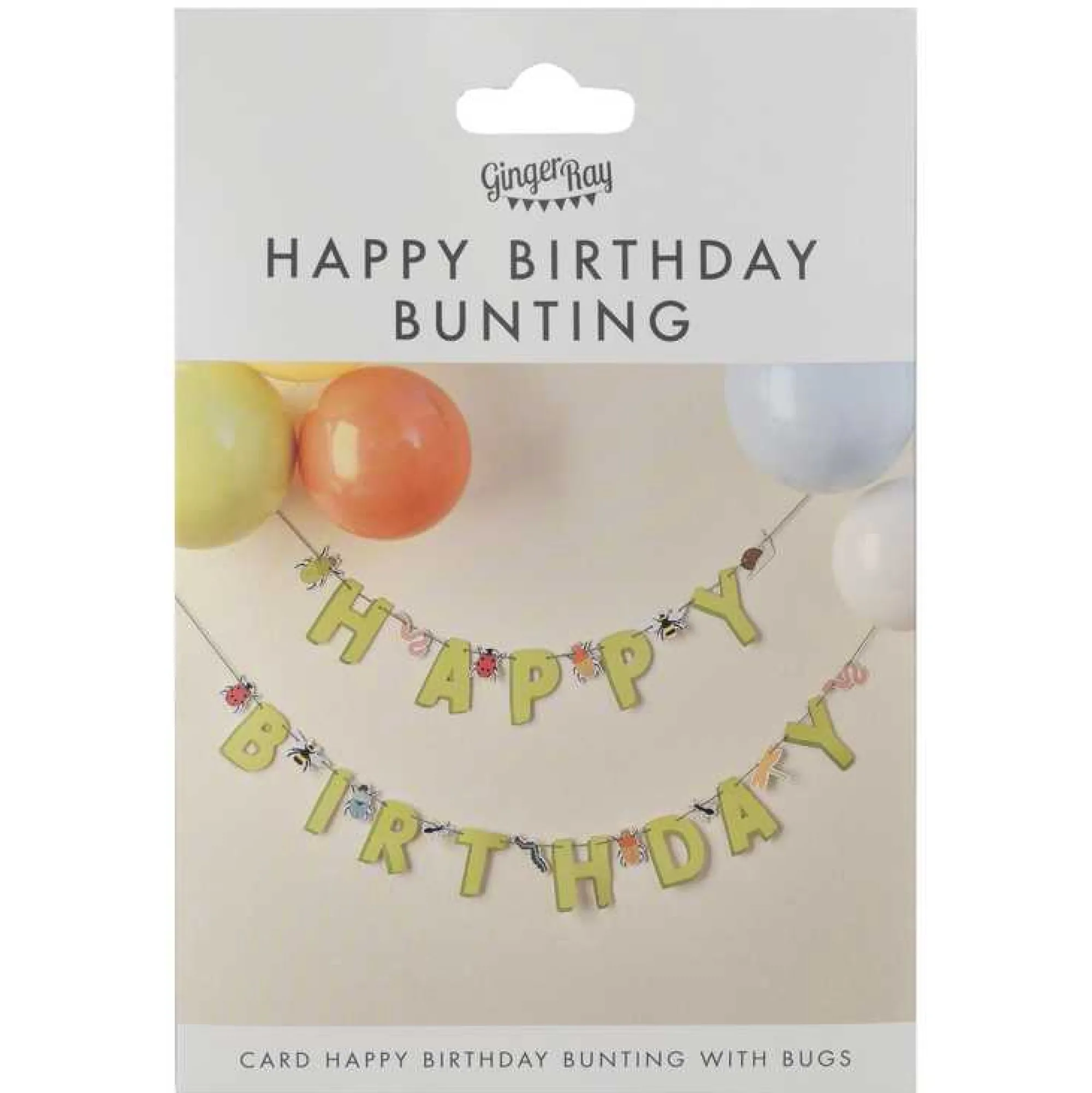 Decorations|Bunting & Garlands*Whistlefish Bug Party Happy Birthday Bunting