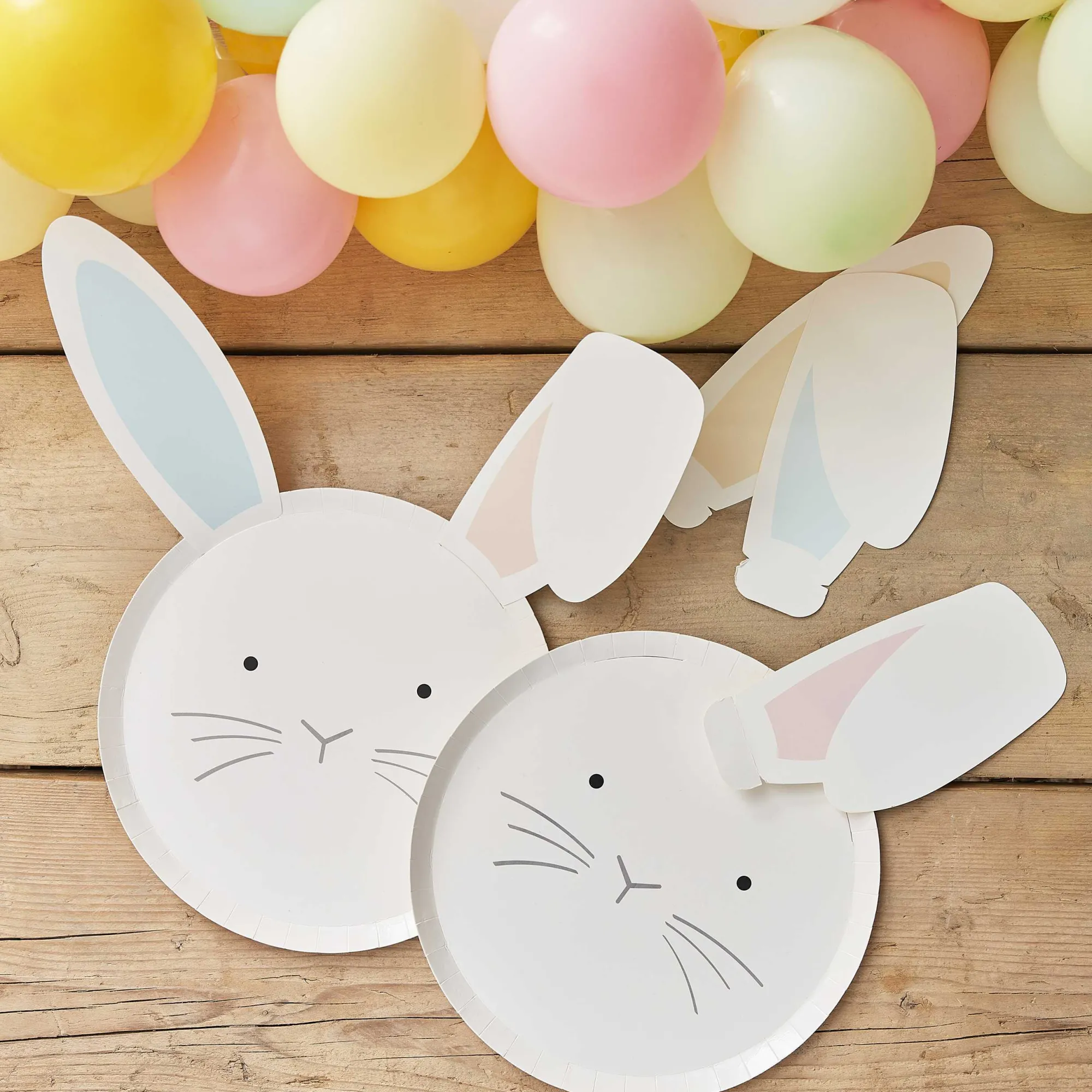 Paper Plates|Easter*Whistlefish Bunny Plates & Interchangeable Ears