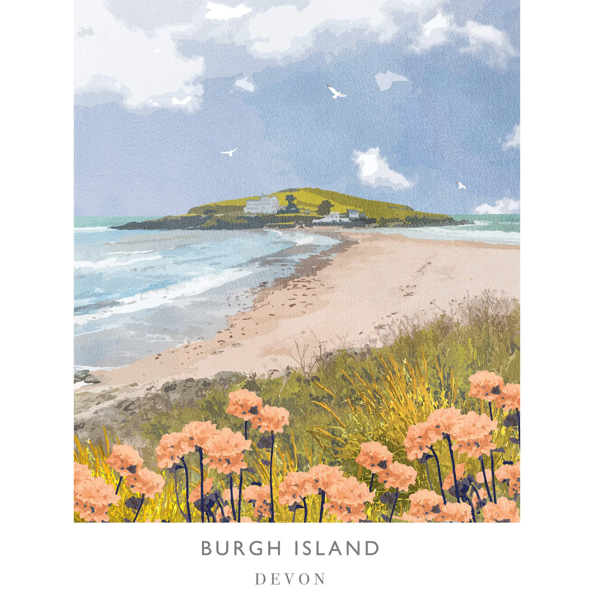 Unframed Prints*Whistlefish Burgh Island Art Print