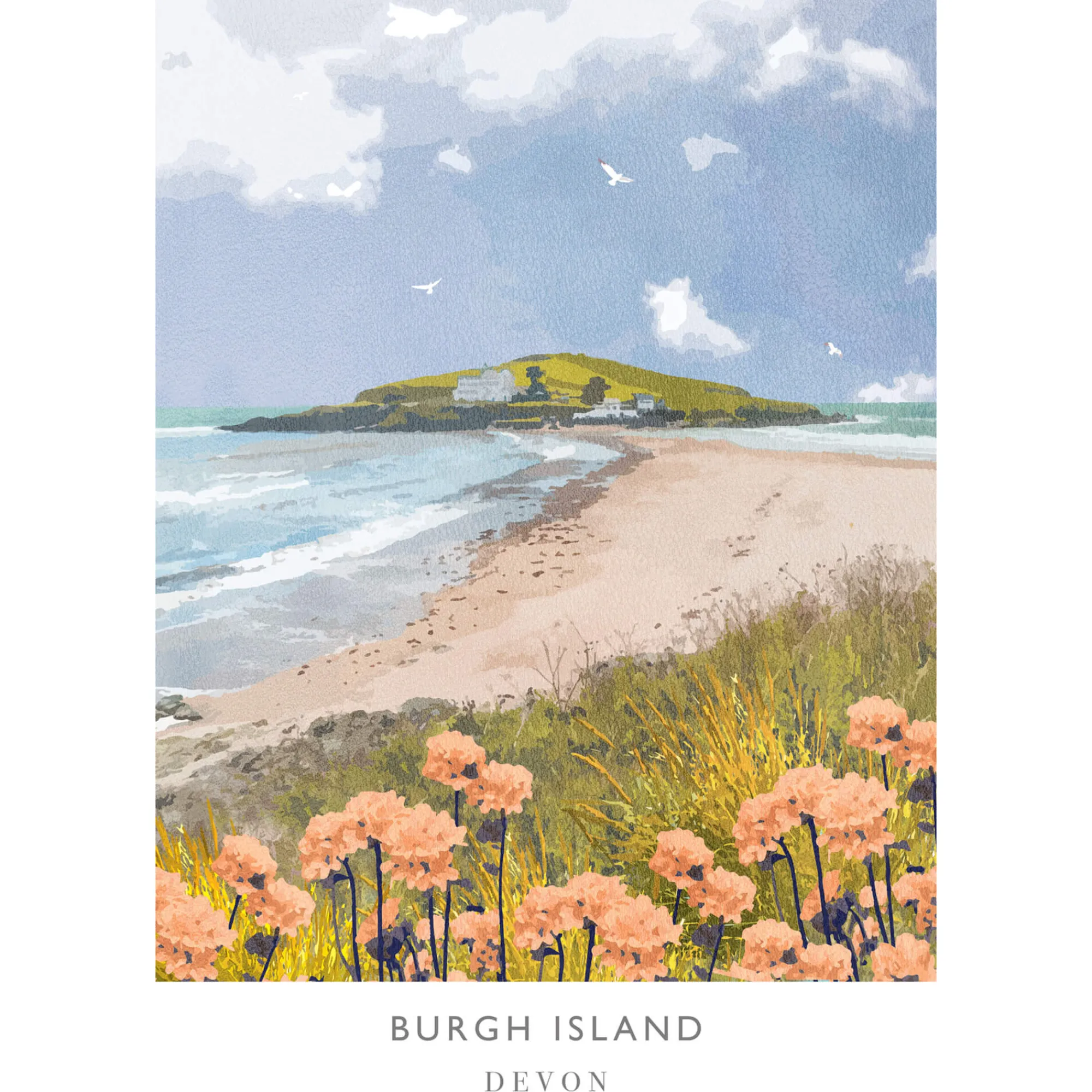 Unframed Prints*Whistlefish Burgh Island Large Art Print
