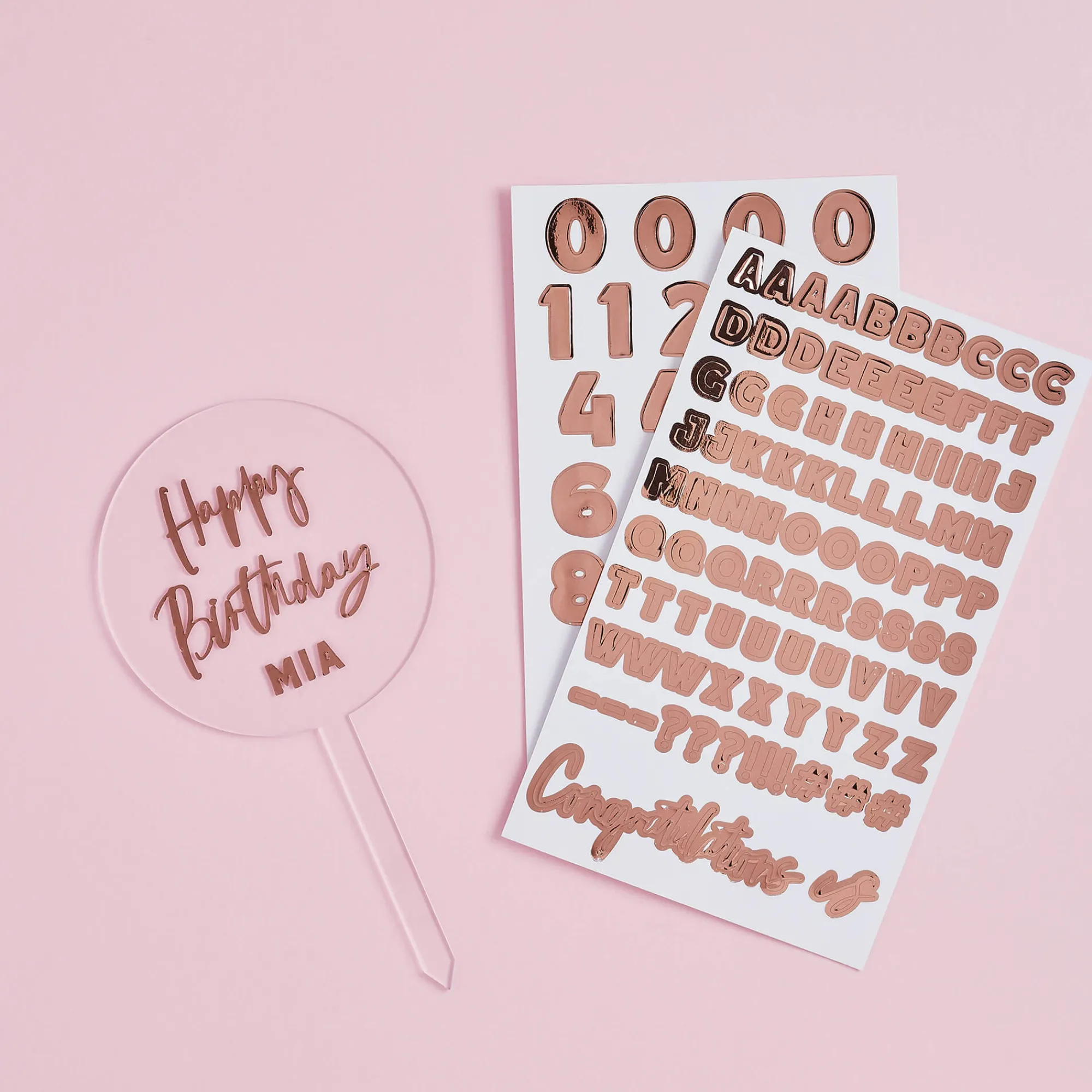 Cake Topper|Birthday*Whistlefish Cake Topper 2 Stickers Sheets