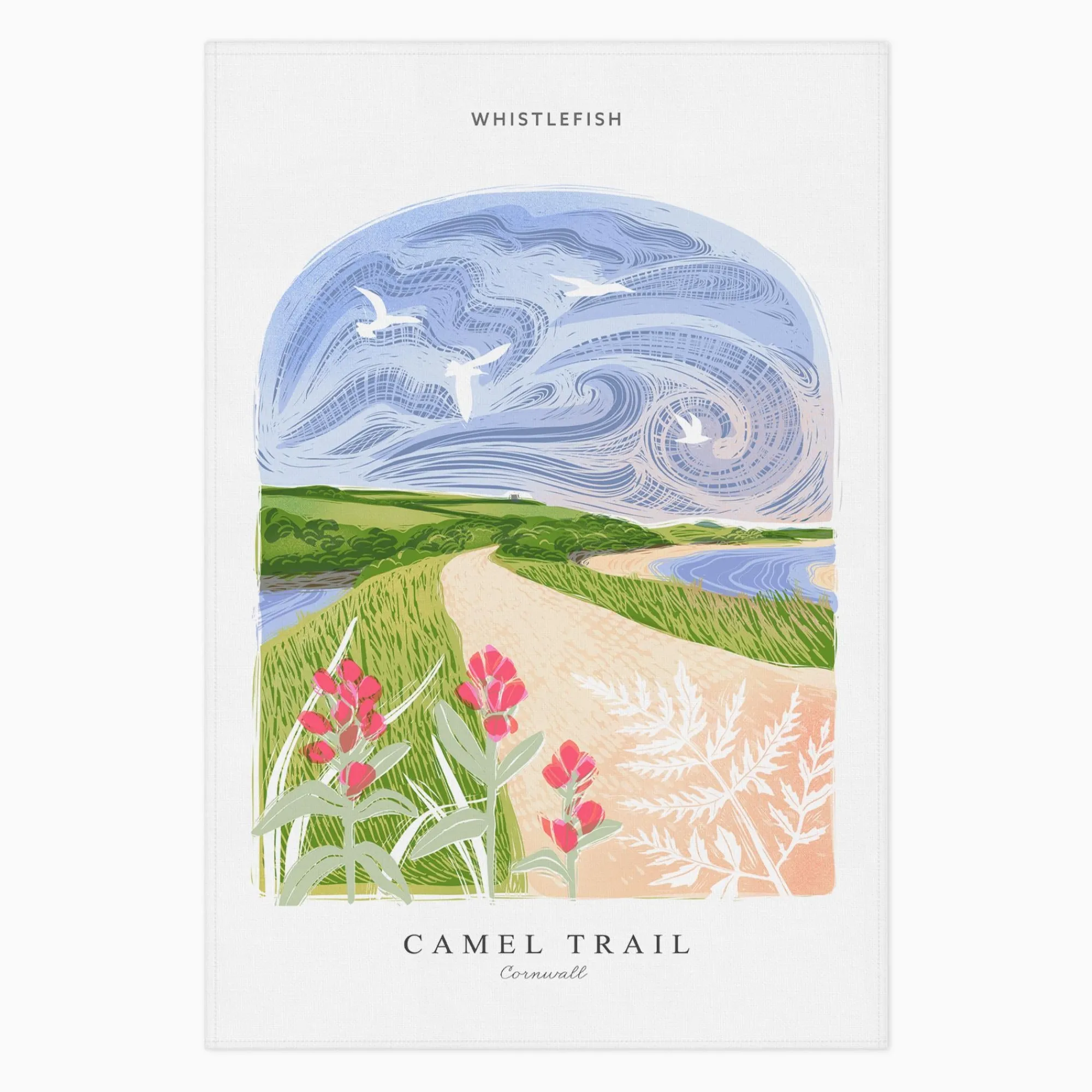 Under £20|Under £10*Whistlefish Camel Trail Arched Lino Tea Towel