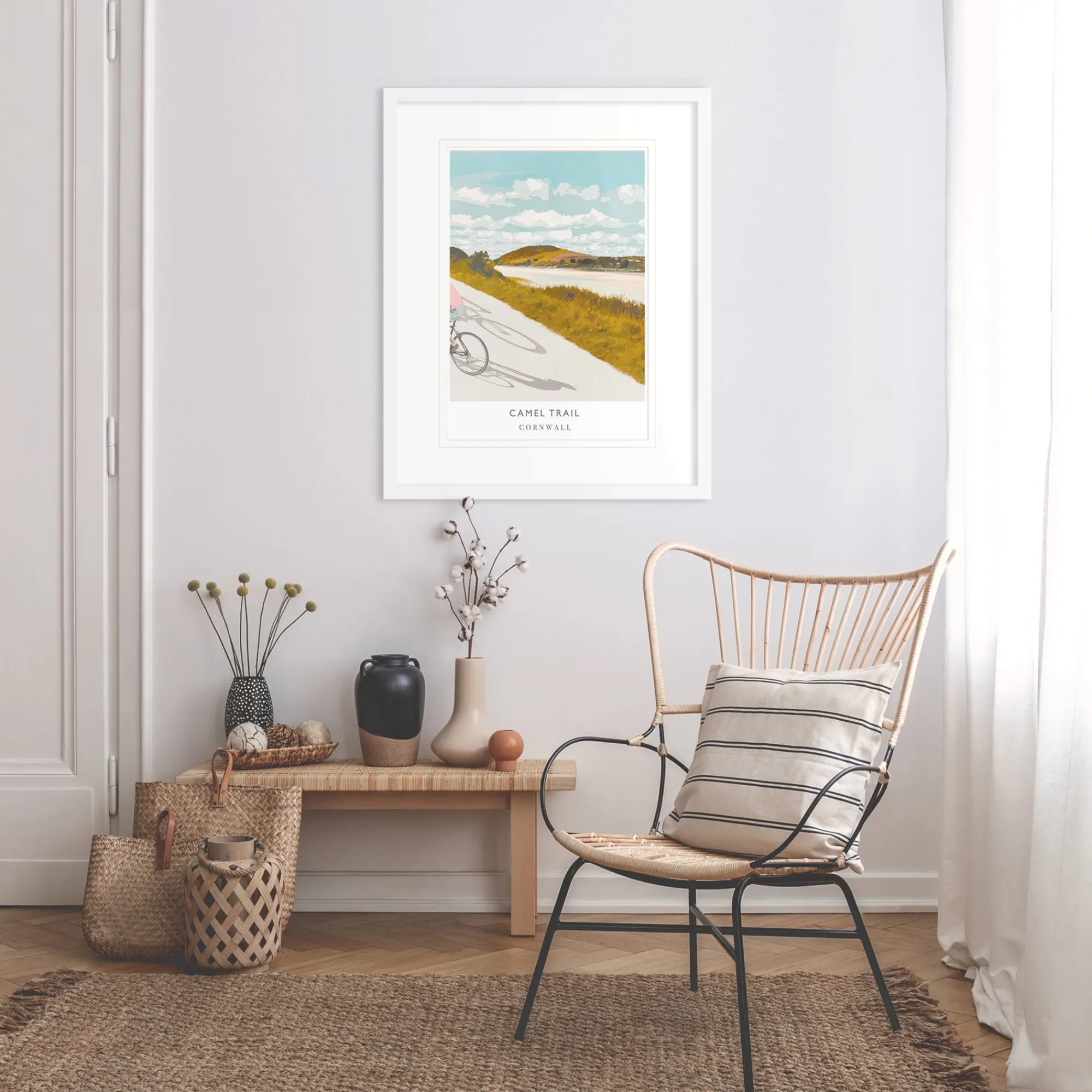 Padstow|Cornwall*Whistlefish Camel Trail Framed Print