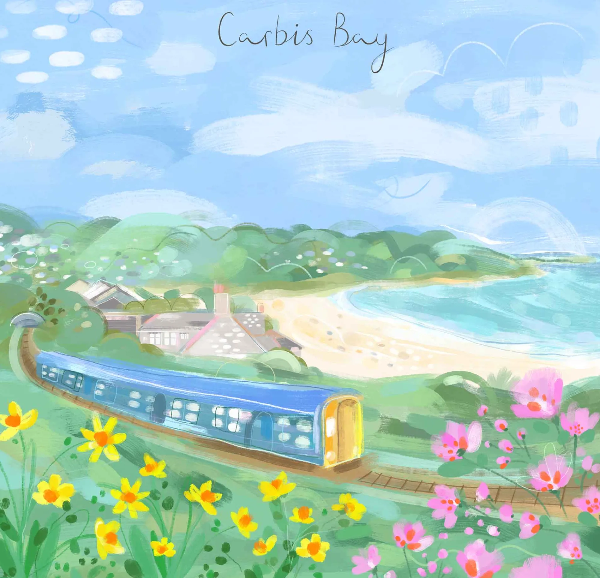 Unframed Prints*Whistlefish Carbis Bay Med Art Print