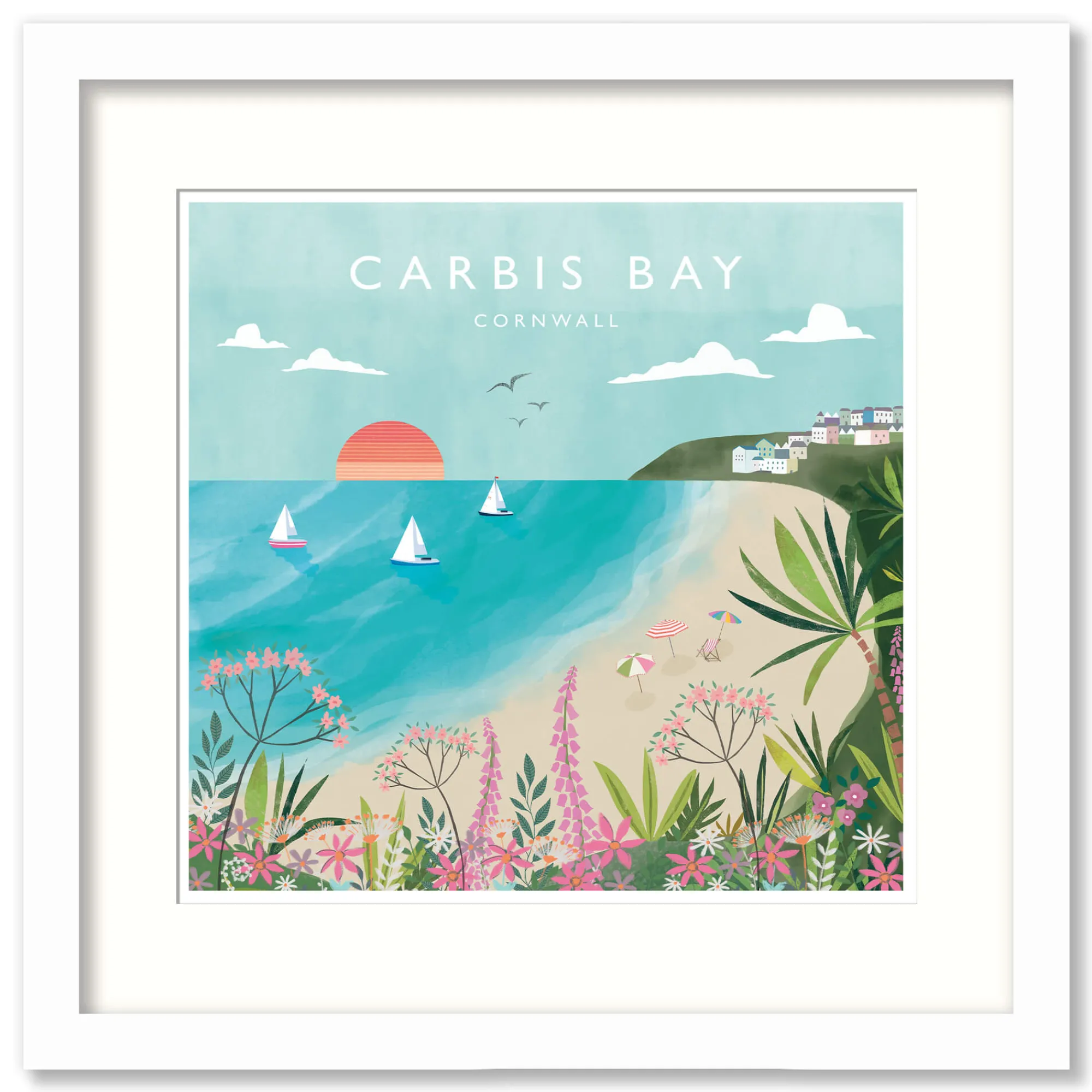 St Ives|Cornwall*Whistlefish Carbis Bay Small Framed Print