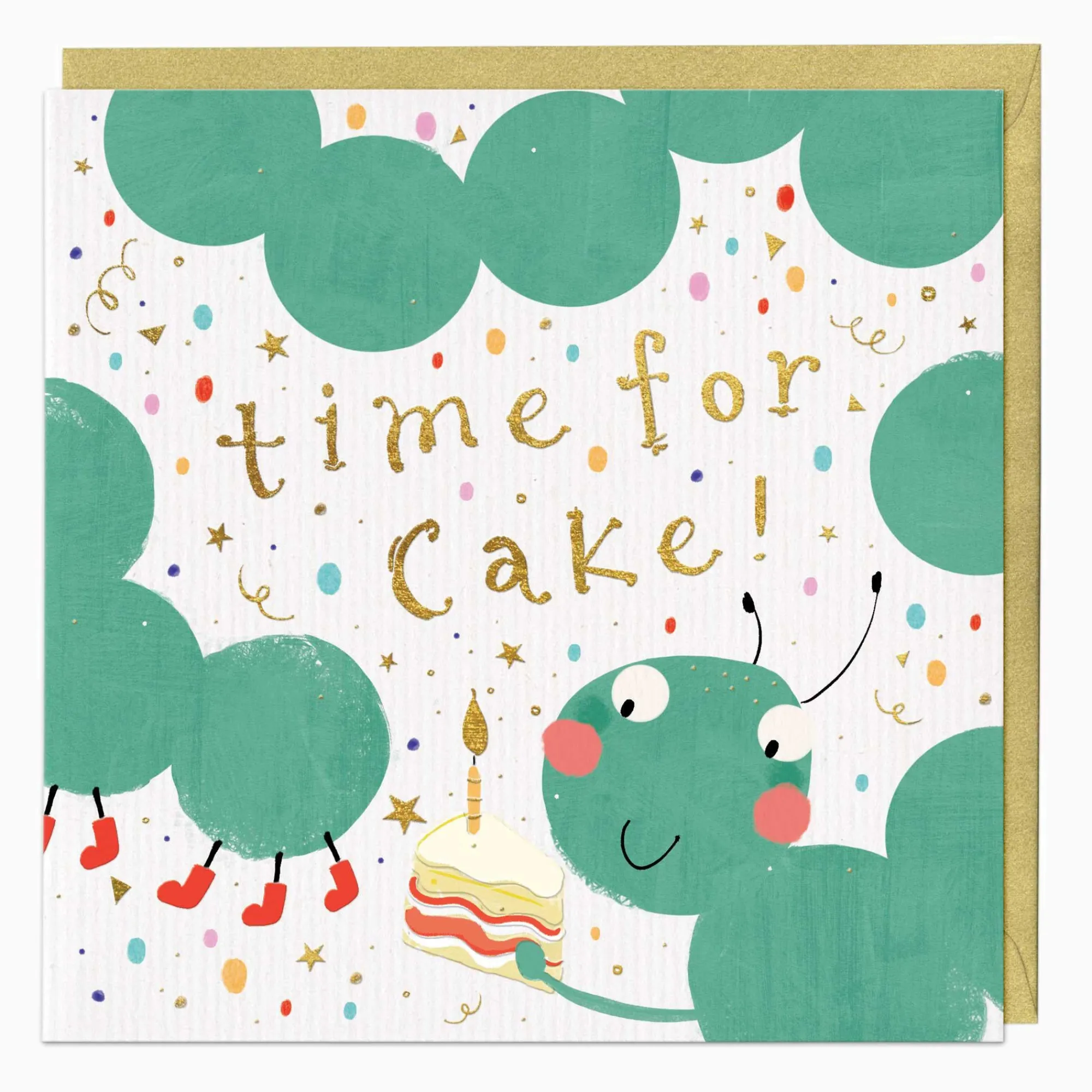 Birthday|For Children*Whistlefish Caterpillar Time For Cake Birthday Card
