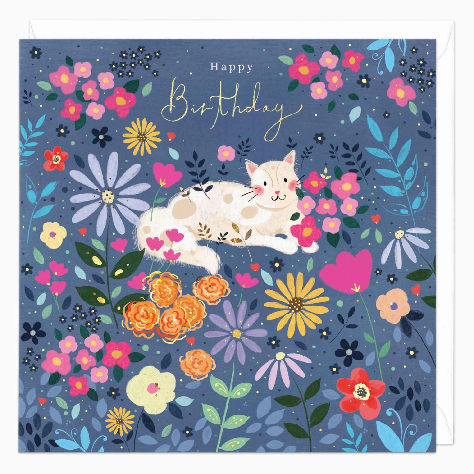 Birthday|For Her*Whistlefish Cats Garden Delight Birthday Card