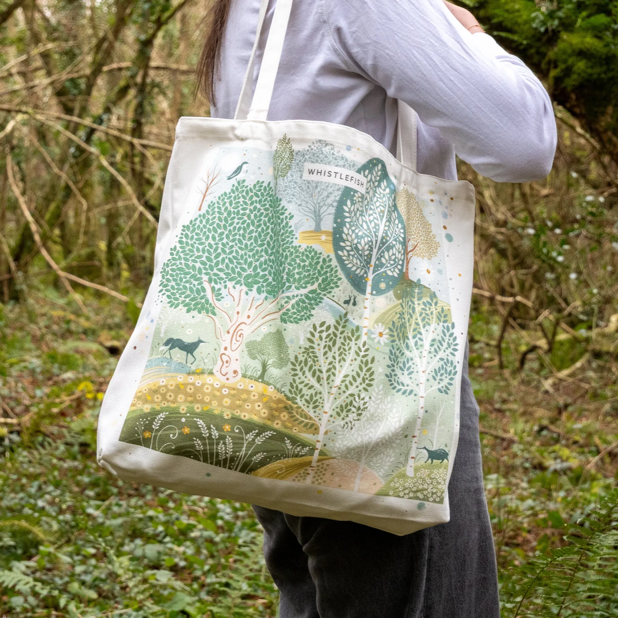 Under £20|Floral Gifts*Whistlefish Celtic Rainforest Trees Tote Bag