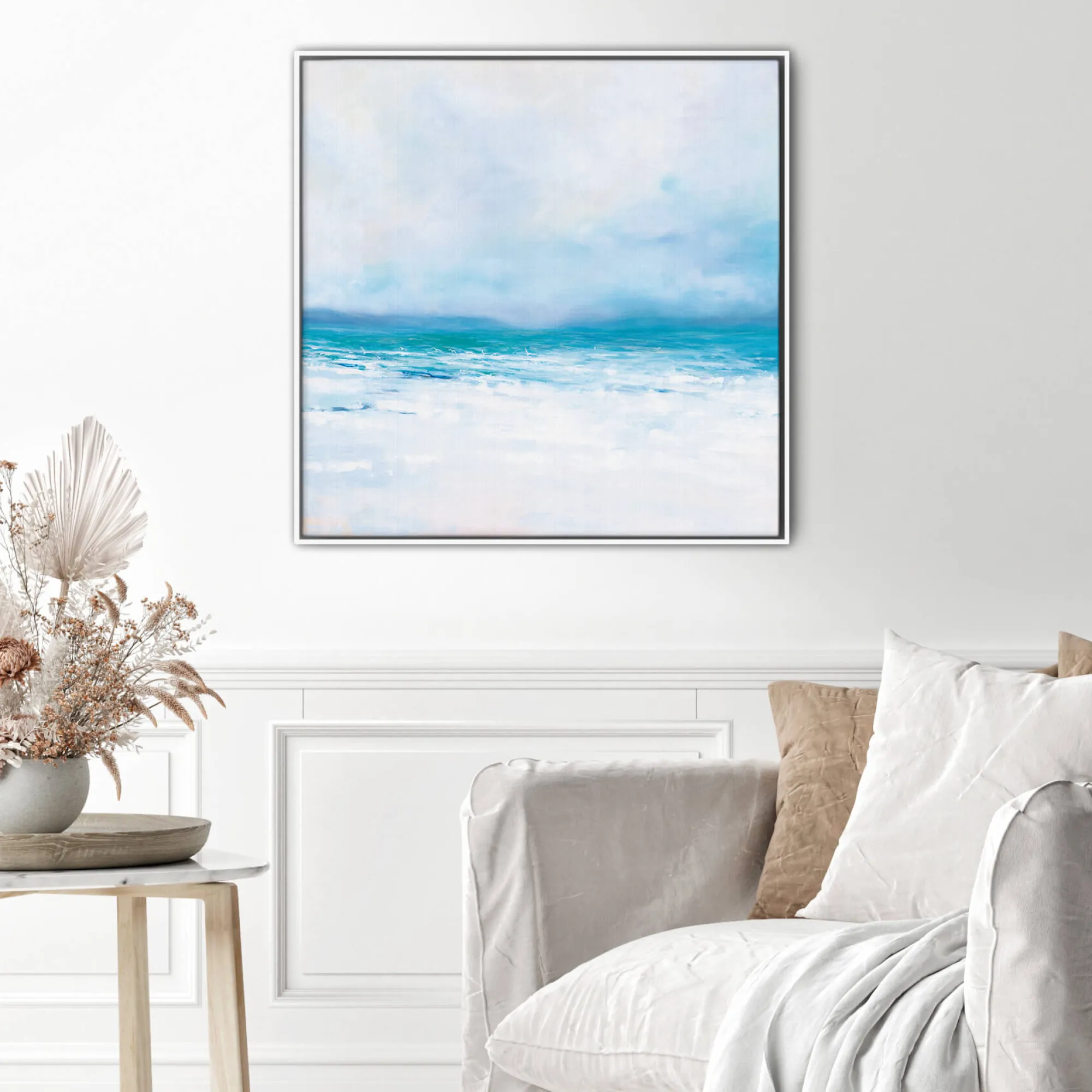Coastal Scenes|Framed Canvas*Whistlefish Coastal Haze Large Framed Canvas