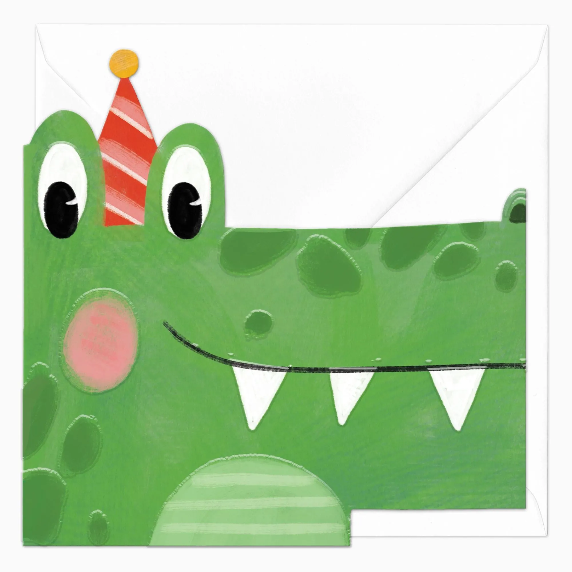 Birthday|For Children*Whistlefish Colin The Crocodile Birthday Cut-Out Card