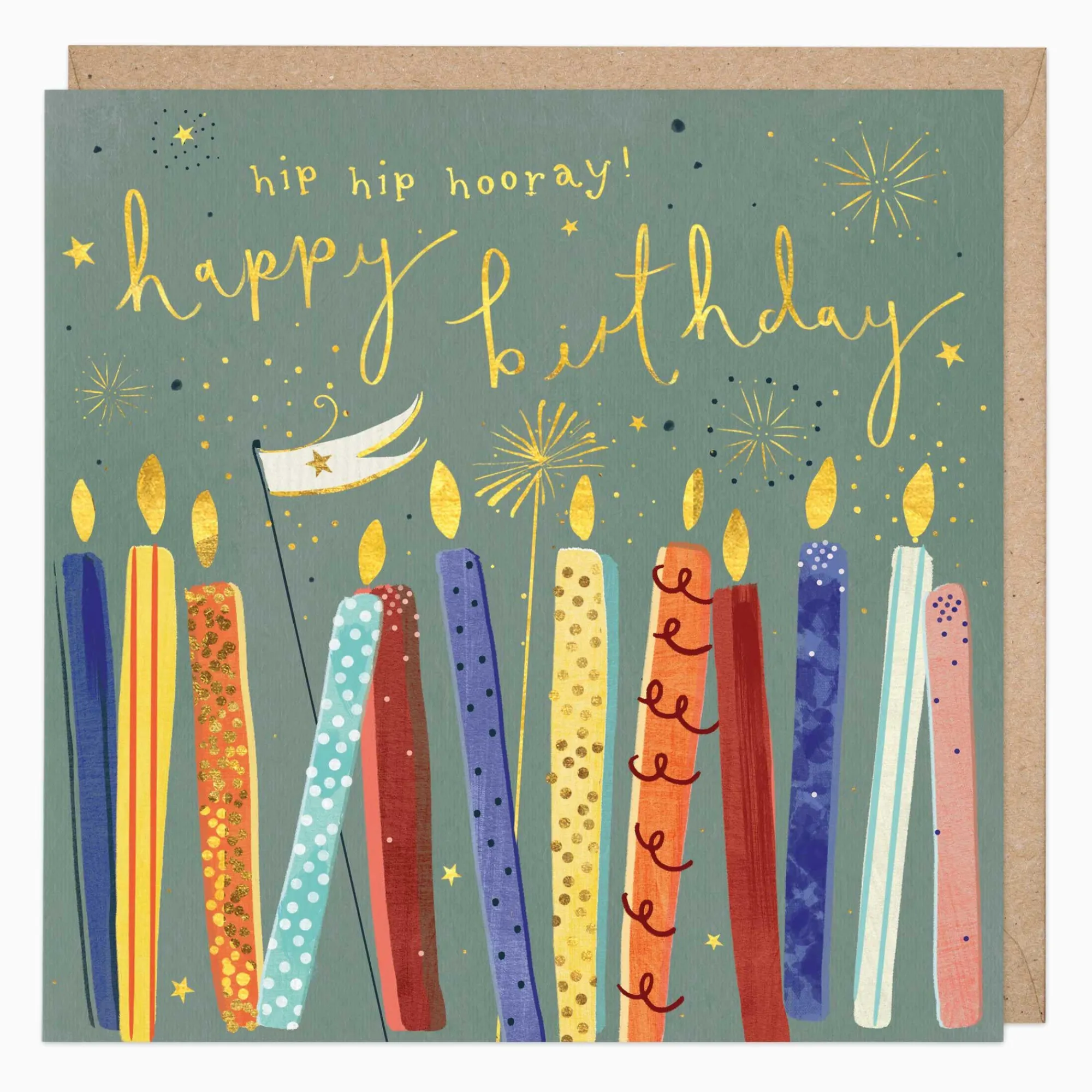 Birthday|For Him*Whistlefish Colourful Candles Birthday Card